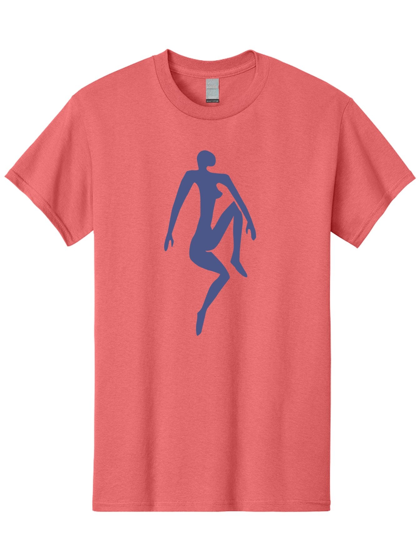 Dancer Men'S Graphic Tee, 100% Cotton, Comfortable Casual Summer Wear, Machine Washable, Nude Silhouette, Abstract Human Figure, Minimalist Art, Modern Sculpture, Elegant Pose, Flowing Lines, Abstract Representation Aab614 10