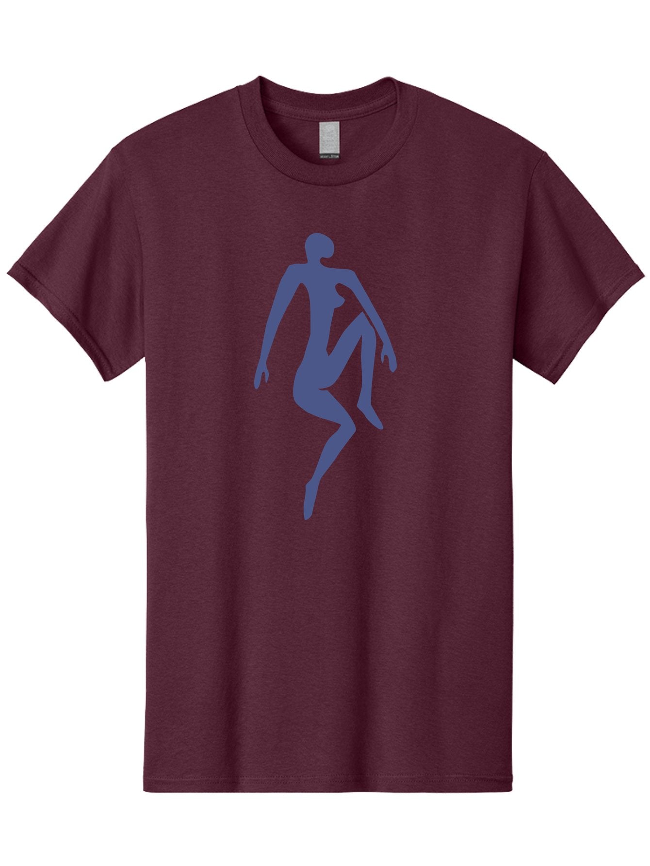 Dancer Men'S Graphic Tee, 100% Cotton, Comfortable Casual Summer Wear, Machine Washable, Nude Silhouette, Abstract Human Figure, Minimalist Art, Modern Sculpture, Elegant Pose, Flowing Lines, Abstract Representation Aab614 12