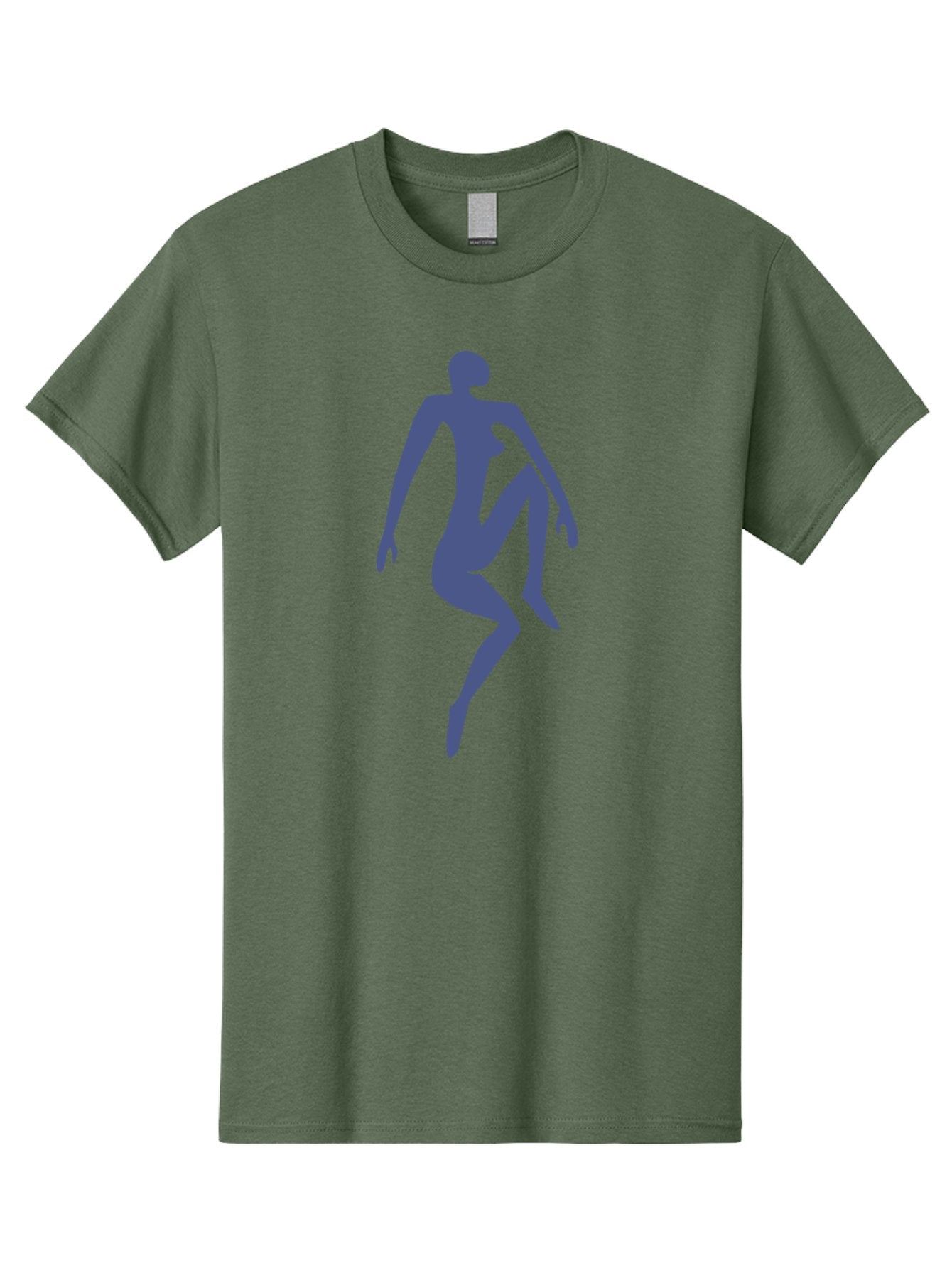Dancer Men'S Graphic Tee, 100% Cotton, Comfortable Casual Summer Wear, Machine Washable, Nude Silhouette, Abstract Human Figure, Minimalist Art, Modern Sculpture, Elegant Pose, Flowing Lines, Abstract Representation Aab614 14
