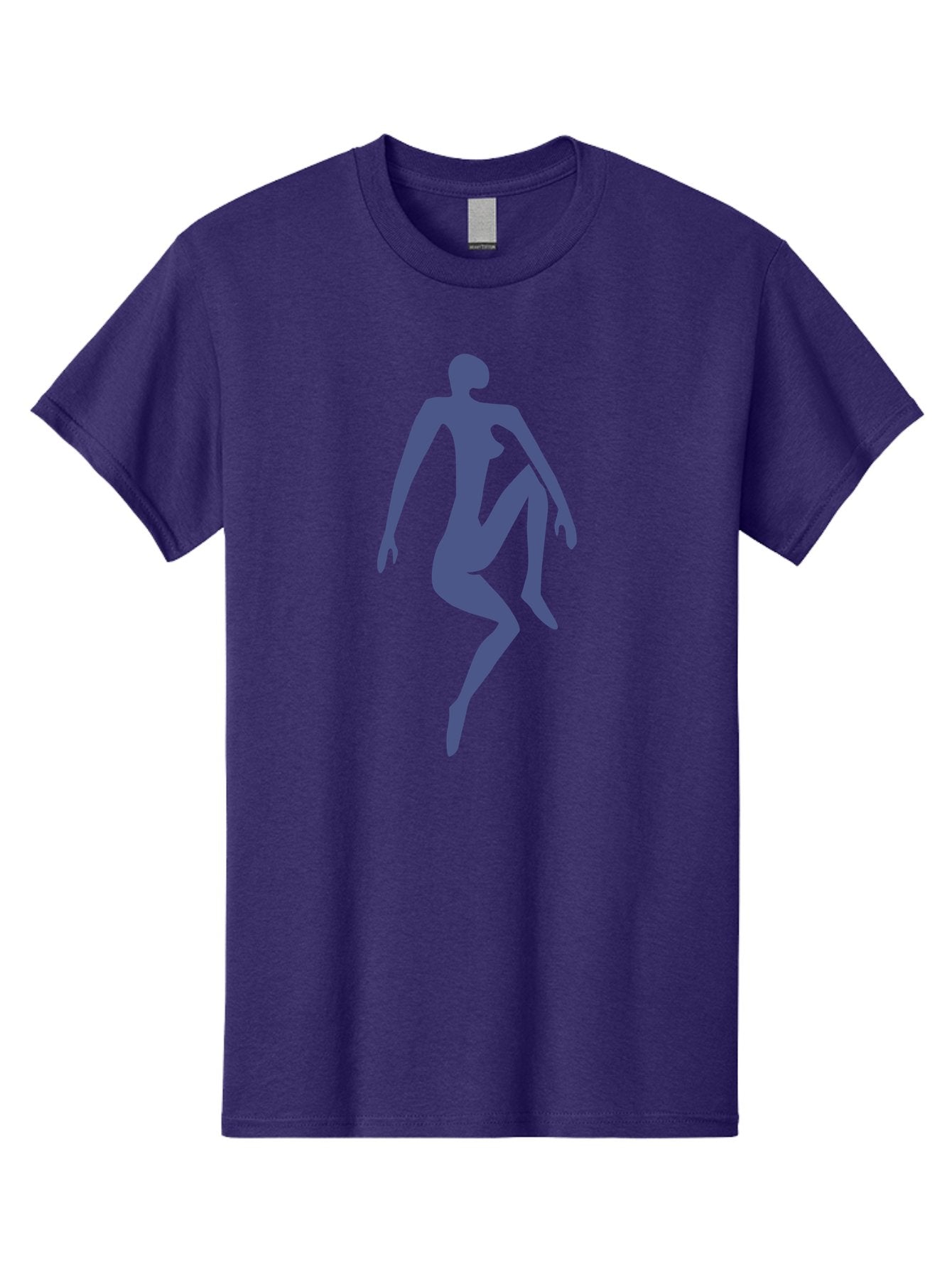 Dancer Men'S Graphic Tee, 100% Cotton, Comfortable Casual Summer Wear, Machine Washable, Nude Silhouette, Abstract Human Figure, Minimalist Art, Modern Sculpture, Elegant Pose, Flowing Lines, Abstract Representation Aab614 5