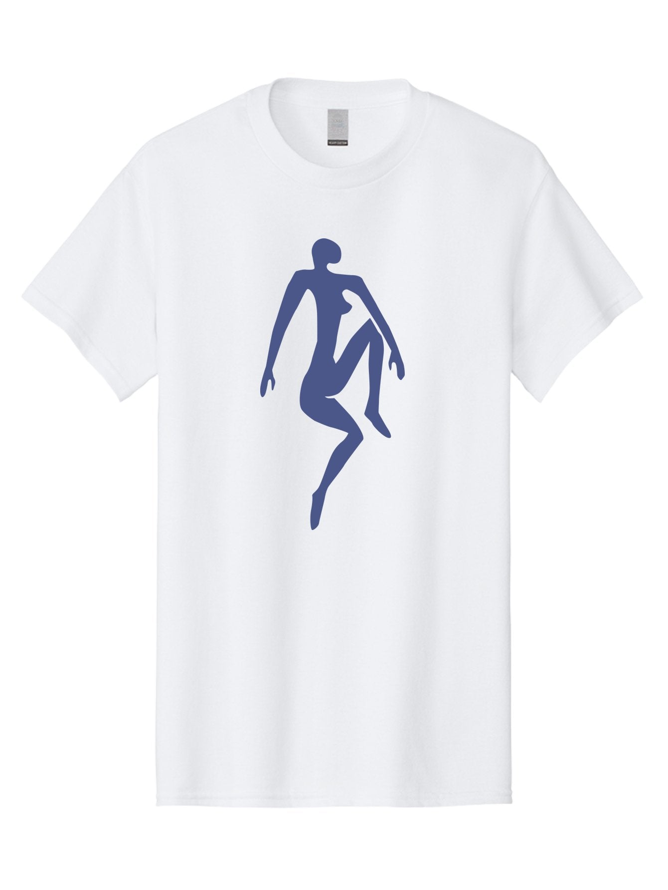 Dancer Men'S Graphic Tee, 100% Cotton, Comfortable Casual Summer Wear, Machine Washable, Nude Silhouette, Abstract Human Figure, Minimalist Art, Modern Sculpture, Elegant Pose, Flowing Lines, Abstract Representation Aab614 4