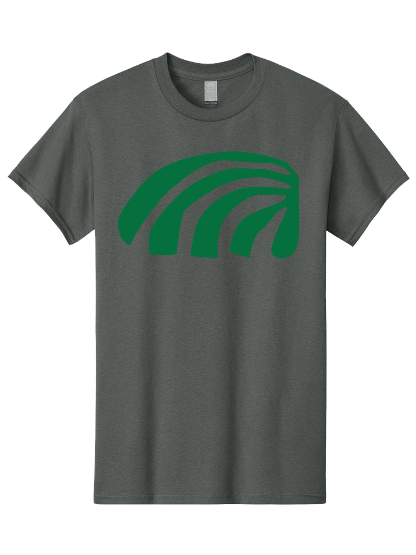 Fanning-Lines Men'S Graphic Tee, 100% Cotton, Comfortable Casual Summer Wear, Machine Washable, Wifi Symbol, Wireless Connectivity, Signal Strength, Dark Green Icon, Modern Design, Abstract Shape Aab618 13