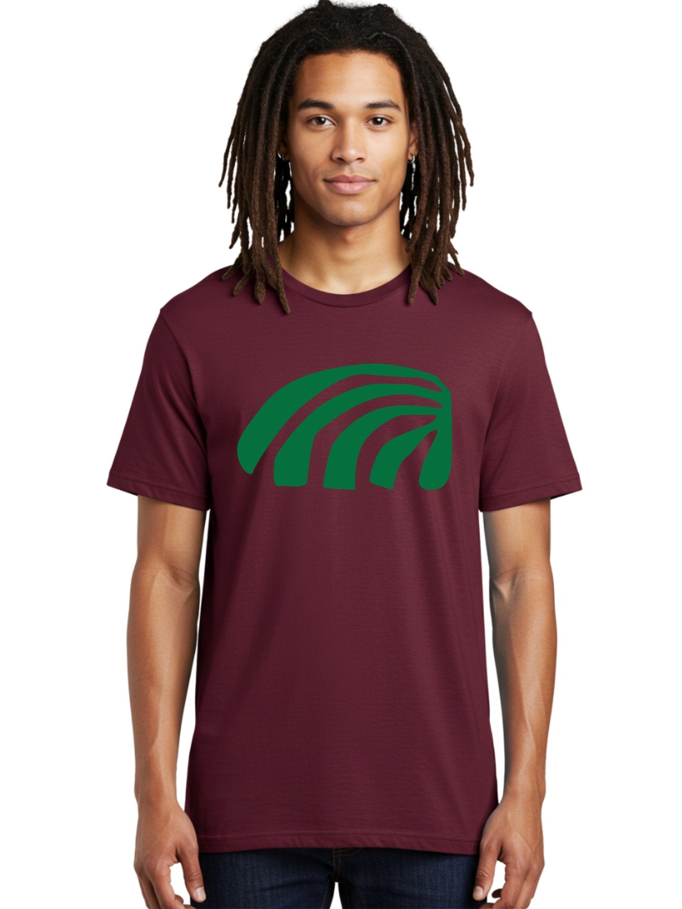 Fanning-Lines Men'S Graphic Tee, 100% Cotton, Comfortable Casual Summer Wear, Machine Washable, Wifi Symbol, Wireless Connectivity, Signal Strength, Dark Green Icon, Modern Design, Abstract Shape Aab618 22