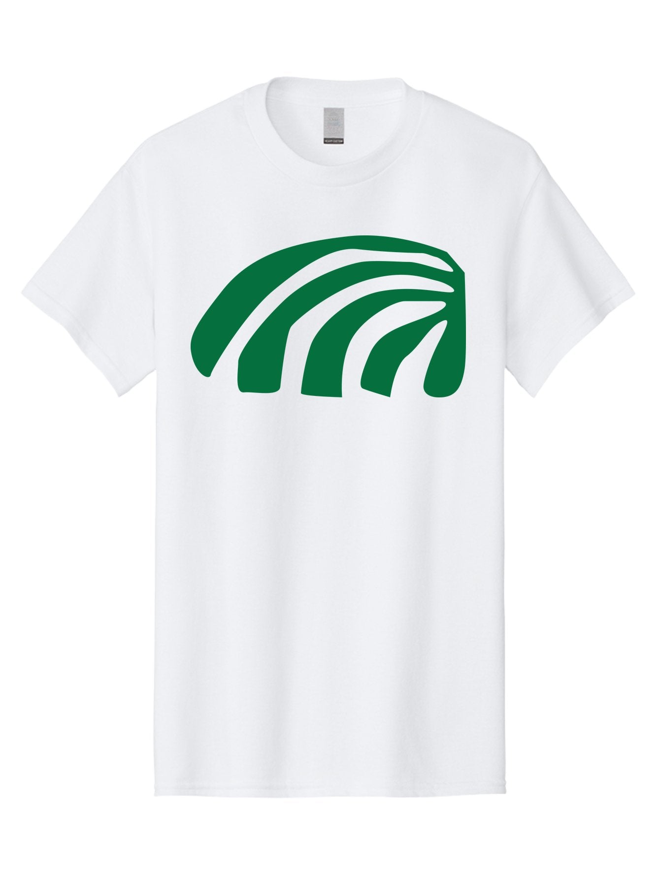 Fanning-Lines Men'S Graphic Tee, 100% Cotton, Comfortable Casual Summer Wear, Machine Washable, Wifi Symbol, Wireless Connectivity, Signal Strength, Dark Green Icon, Modern Design, Abstract Shape Aab618