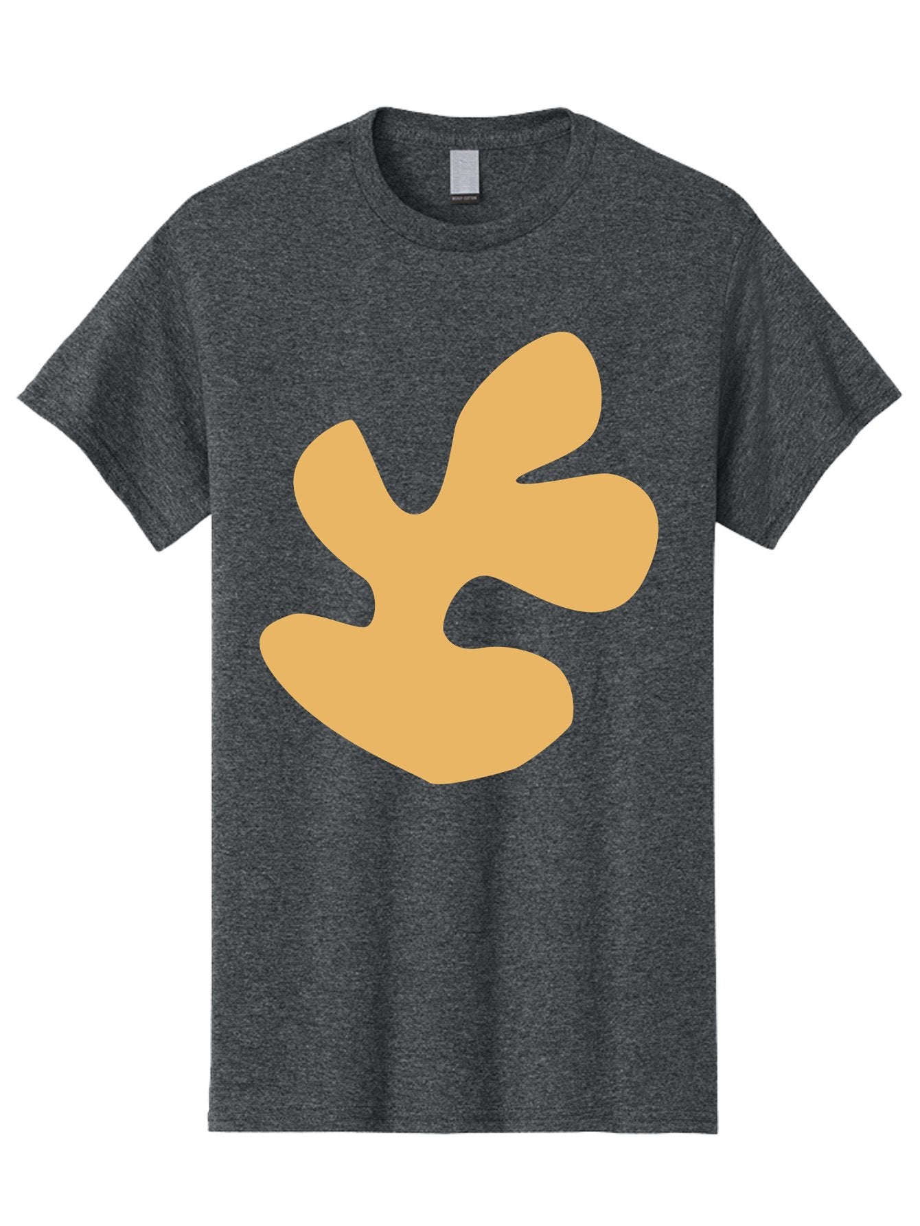 Ginkgo-Leaf Men'S Graphic Tee, 100% Cotton, Comfortable Casual Summer Wear, Machine Washable, Ginko Leaf, Abstract Shape, Minimalist Design, Simple Graphics, Tan Color, Modern Art, Digital Illustration Aab619 10