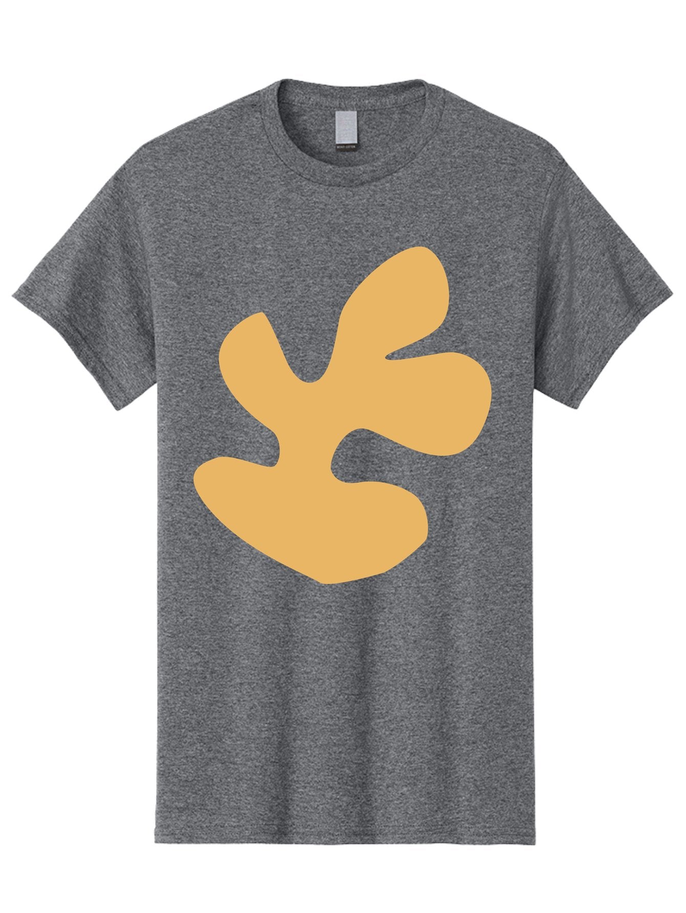 Ginkgo-Leaf Men'S Graphic Tee, 100% Cotton, Comfortable Casual Summer Wear, Machine Washable, Ginko Leaf, Abstract Shape, Minimalist Design, Simple Graphics, Tan Color, Modern Art, Digital Illustration Aab619 14