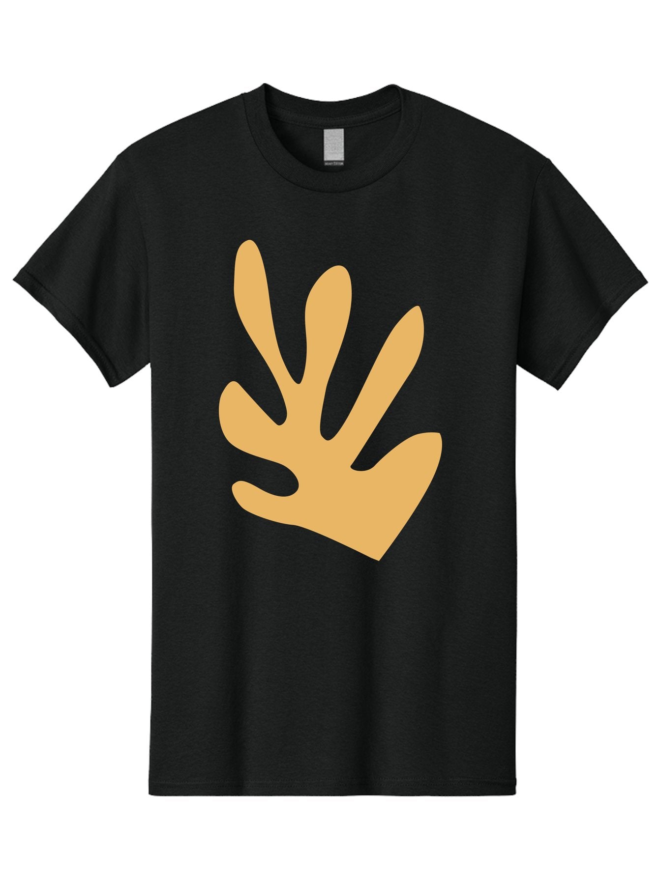 Handprint Men'S Graphic Tee, 100% Cotton, Comfortable Casual Summer Wear, Machine Washable, Handprint, Peach Colored Hand, Simple Illustration, Minimalist Design, Children'S Art, Creative Expression, Hand Gesture Aab621 14