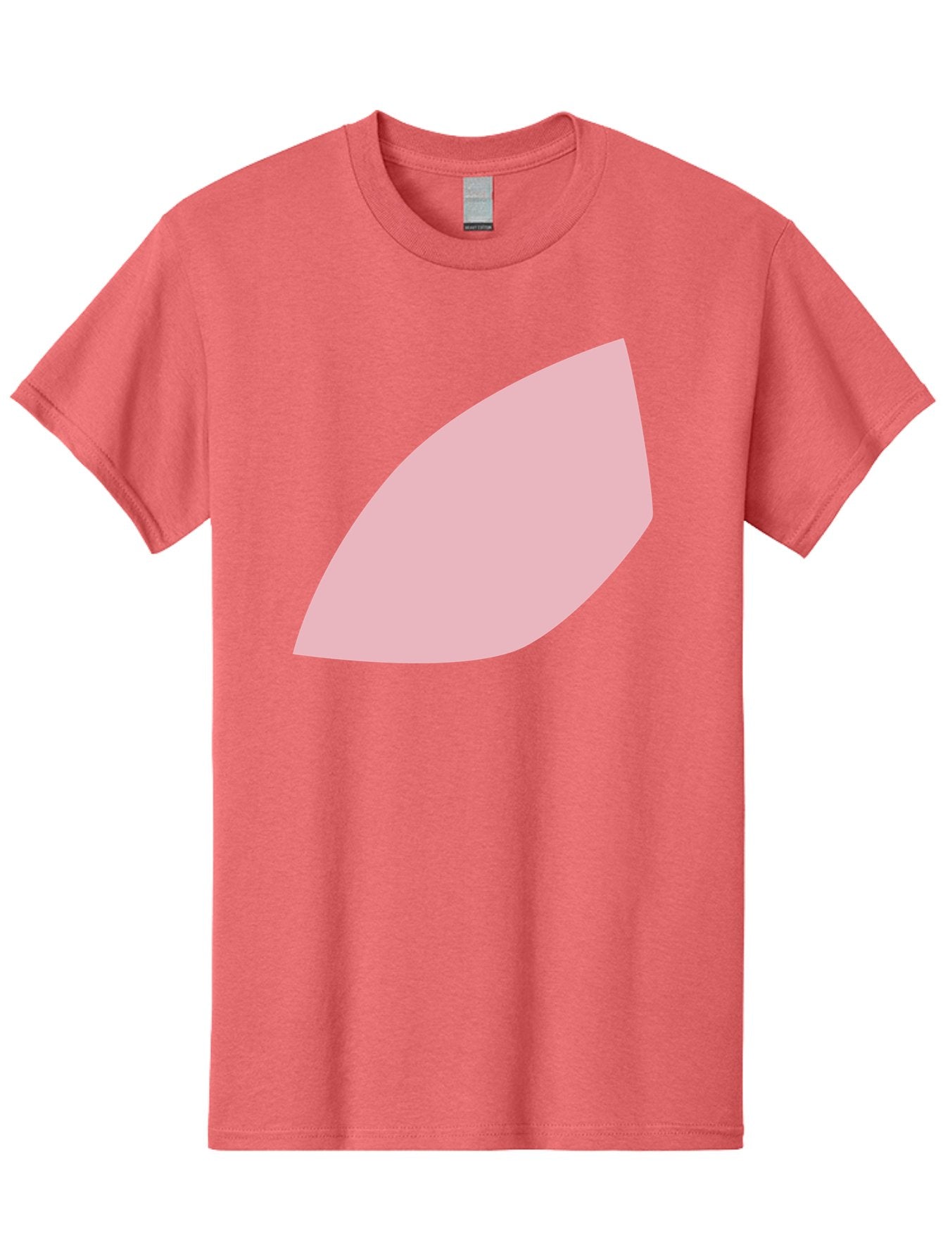 Pink-Leaf Men'S Graphic Tee, 100% Cotton, Comfortable Casual Summer Wear, Machine Washable, Pink Leaf, Simple Shape, Minimal Design, Abstract Art, Soft Pink Color, Leaf Illustration, Digital Graphics, Modern Art Aab626