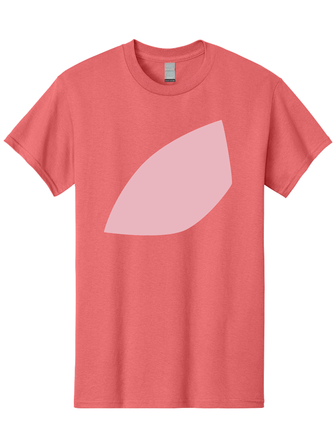 Pink-Leaf Men'S Graphic Tee, 100% Cotton, Comfortable Casual Summer Wear, Machine Washable, Pink Leaf, Simple Shape, Minimal Design, Abstract Art, Soft Pink Color, Leaf Illustration, Digital Graphics, Modern Art Aab626 19