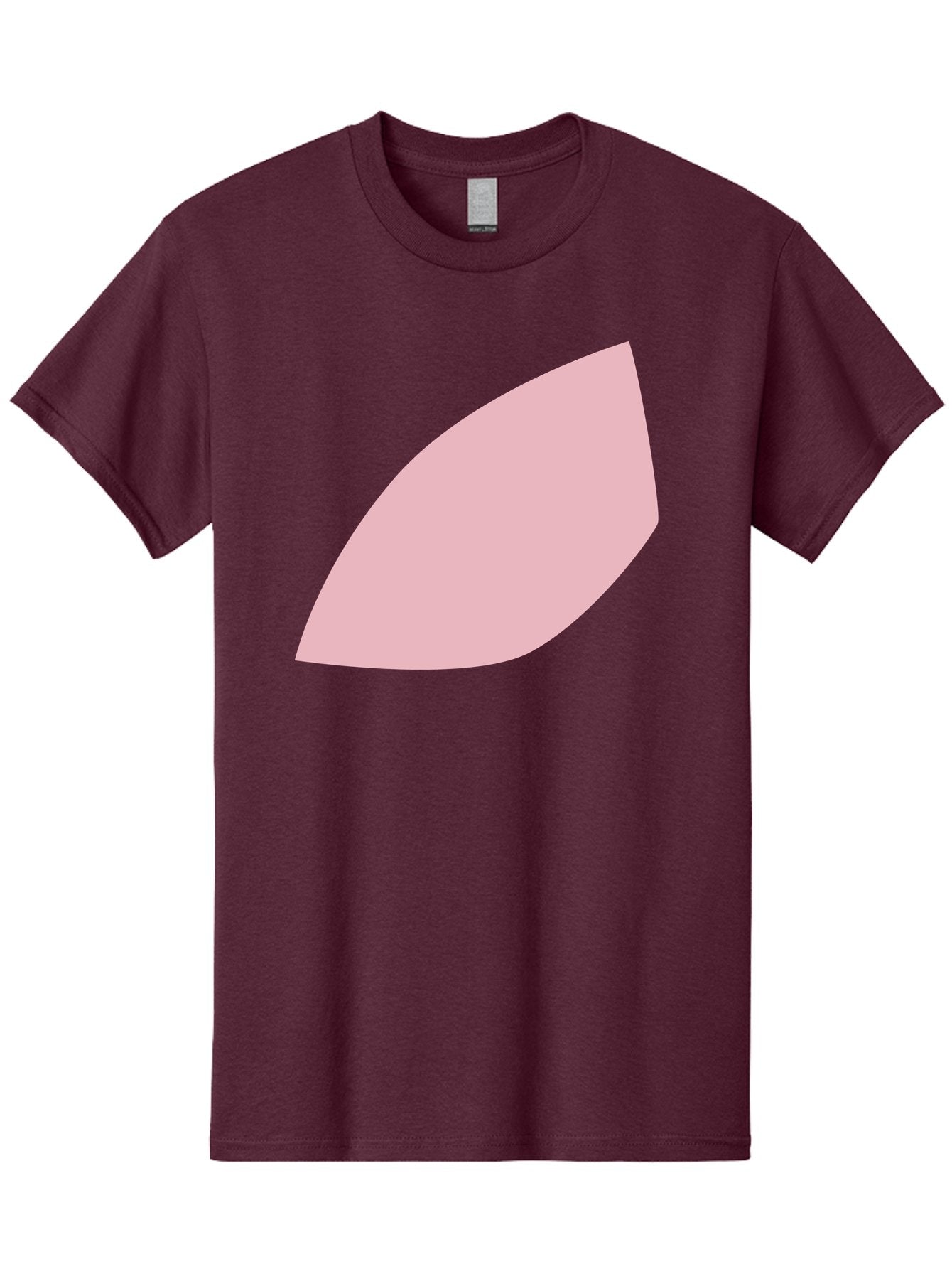 Pink-Leaf Men'S Graphic Tee, 100% Cotton, Comfortable Casual Summer Wear, Machine Washable, Pink Leaf, Simple Shape, Minimal Design, Abstract Art, Soft Pink Color, Leaf Illustration, Digital Graphics, Modern Art Aab626 3