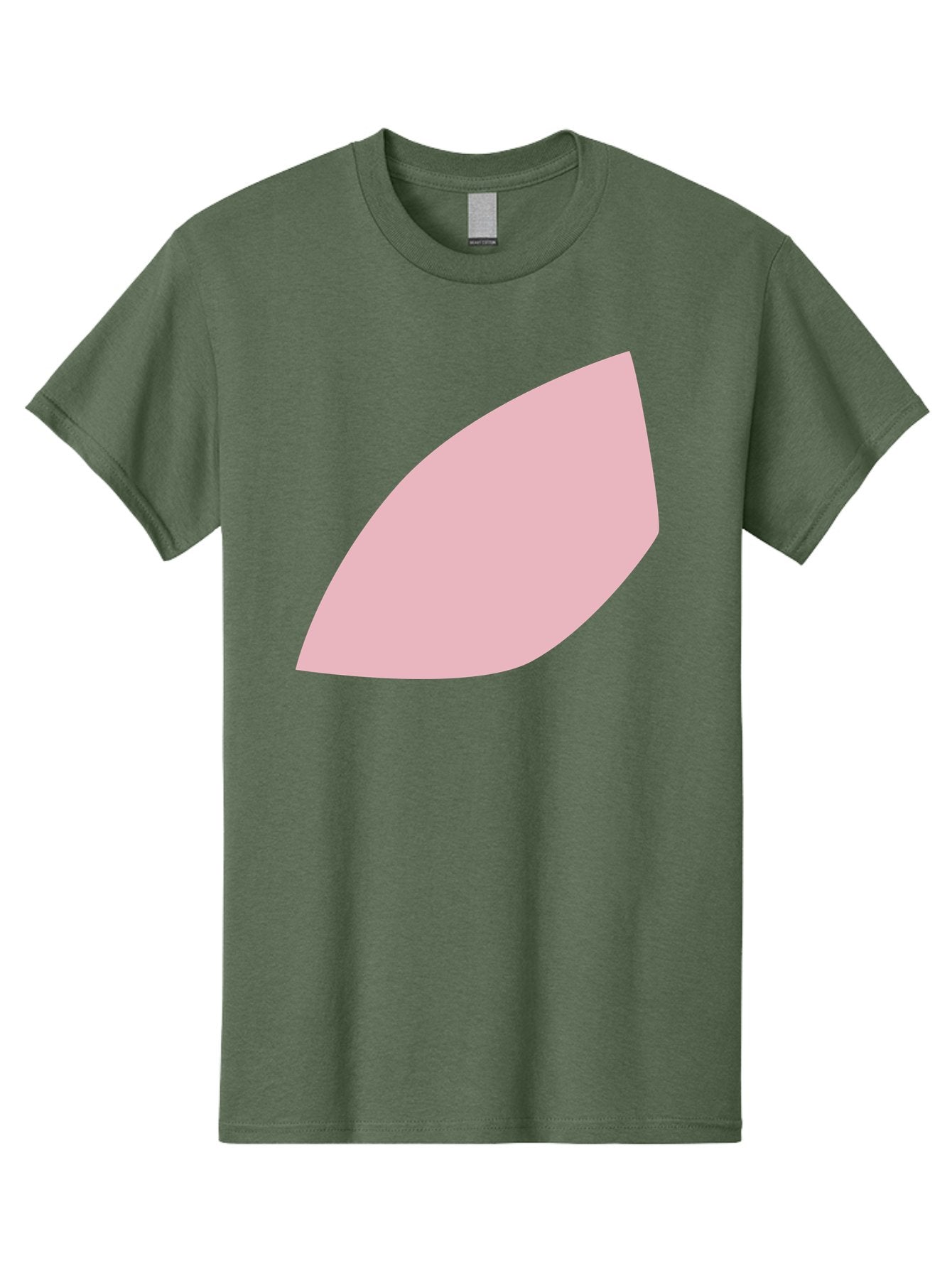 Pink-Leaf Men'S Graphic Tee, 100% Cotton, Comfortable Casual Summer Wear, Machine Washable, Pink Leaf, Simple Shape, Minimal Design, Abstract Art, Soft Pink Color, Leaf Illustration, Digital Graphics, Modern Art Aab626