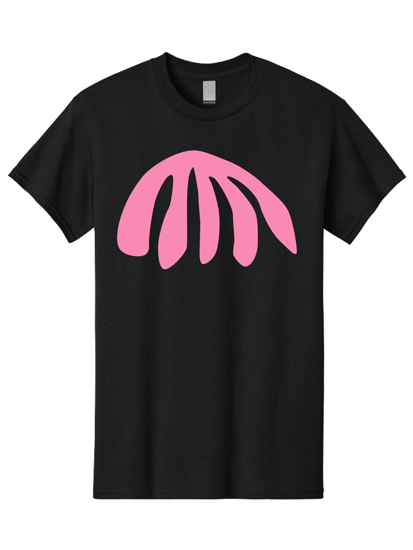 Pink-Logo Men'S Graphic Tee, 100% Cotton, Comfortable Casual Summer Wear, Machine Washable, Pink Graphic, Abstract Shape, Minimalist Design, Modern Art, Simple Illustration, Vibrant Pink Color, Curved Lines Aab627 10