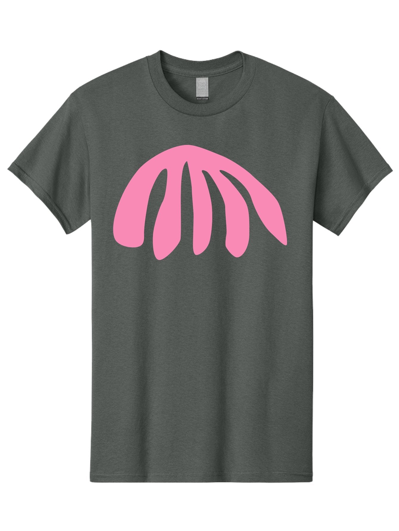 Pink-Logo Men'S Graphic Tee, 100% Cotton, Comfortable Casual Summer Wear, Machine Washable, Pink Graphic, Abstract Shape, Minimalist Design, Modern Art, Simple Illustration, Vibrant Pink Color, Curved Lines Aab627 6