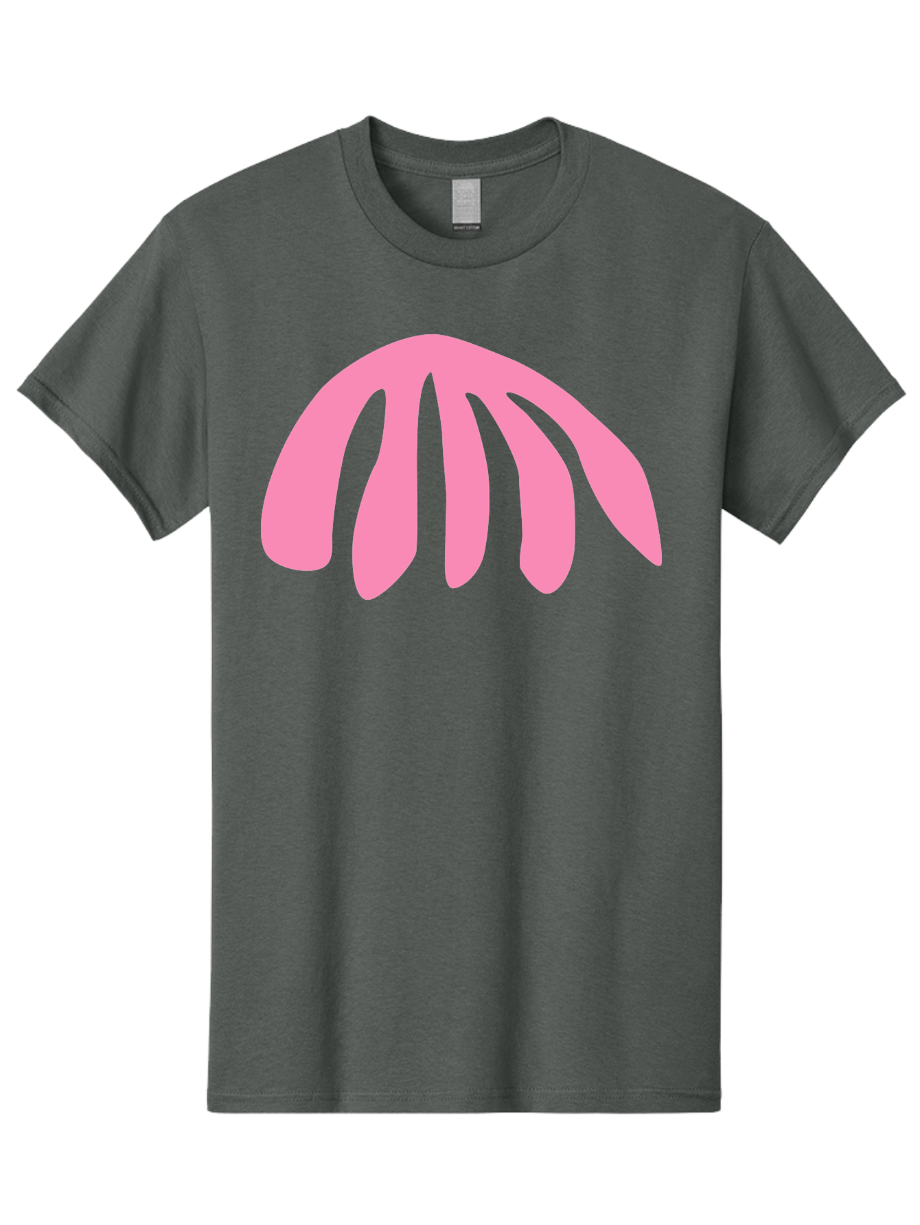 Pink-Logo Men'S Graphic Tee, 100% Cotton, Comfortable Casual Summer Wear, Machine Washable, Pink Graphic, Abstract Shape, Minimalist Design, Modern Art, Simple Illustration, Vibrant Pink Color, Curved Lines Aab627 13