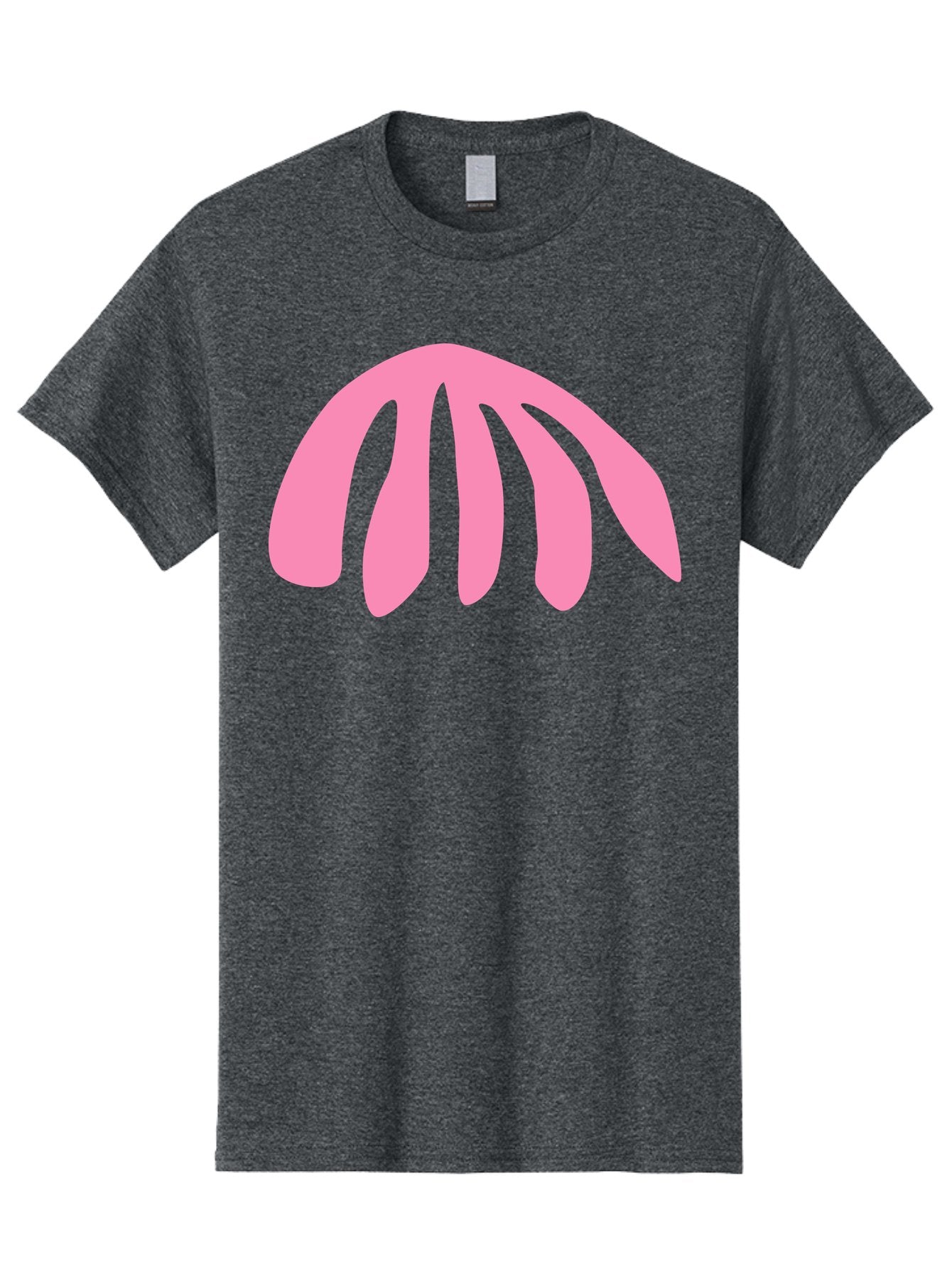 Pink-Logo Men'S Graphic Tee, 100% Cotton, Comfortable Casual Summer Wear, Machine Washable, Pink Graphic, Abstract Shape, Minimalist Design, Modern Art, Simple Illustration, Vibrant Pink Color, Curved Lines Aab627 8