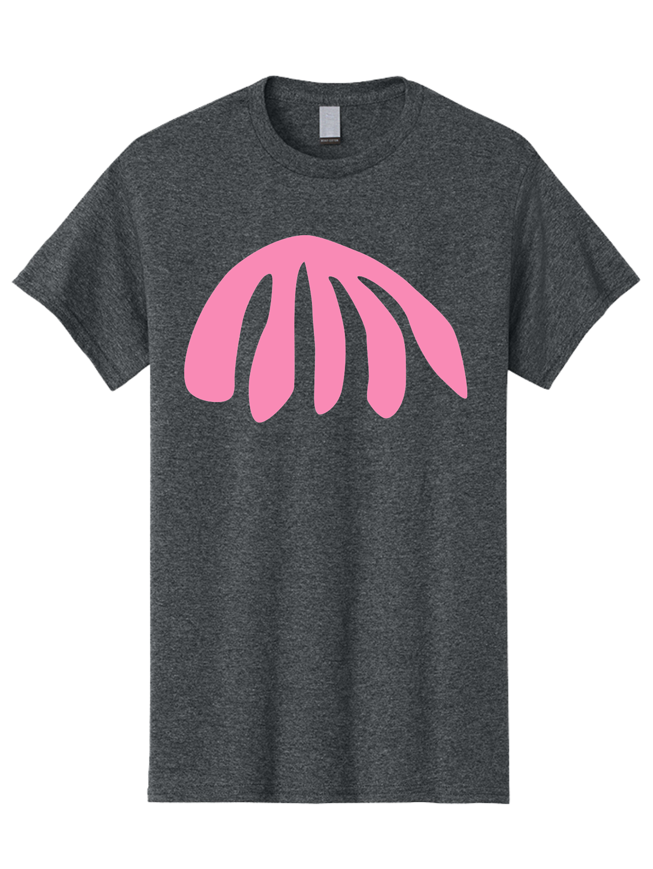 Pink-Logo Men'S Graphic Tee, 100% Cotton, Comfortable Casual Summer Wear, Machine Washable, Pink Graphic, Abstract Shape, Minimalist Design, Modern Art, Simple Illustration, Vibrant Pink Color, Curved Lines Aab627 11