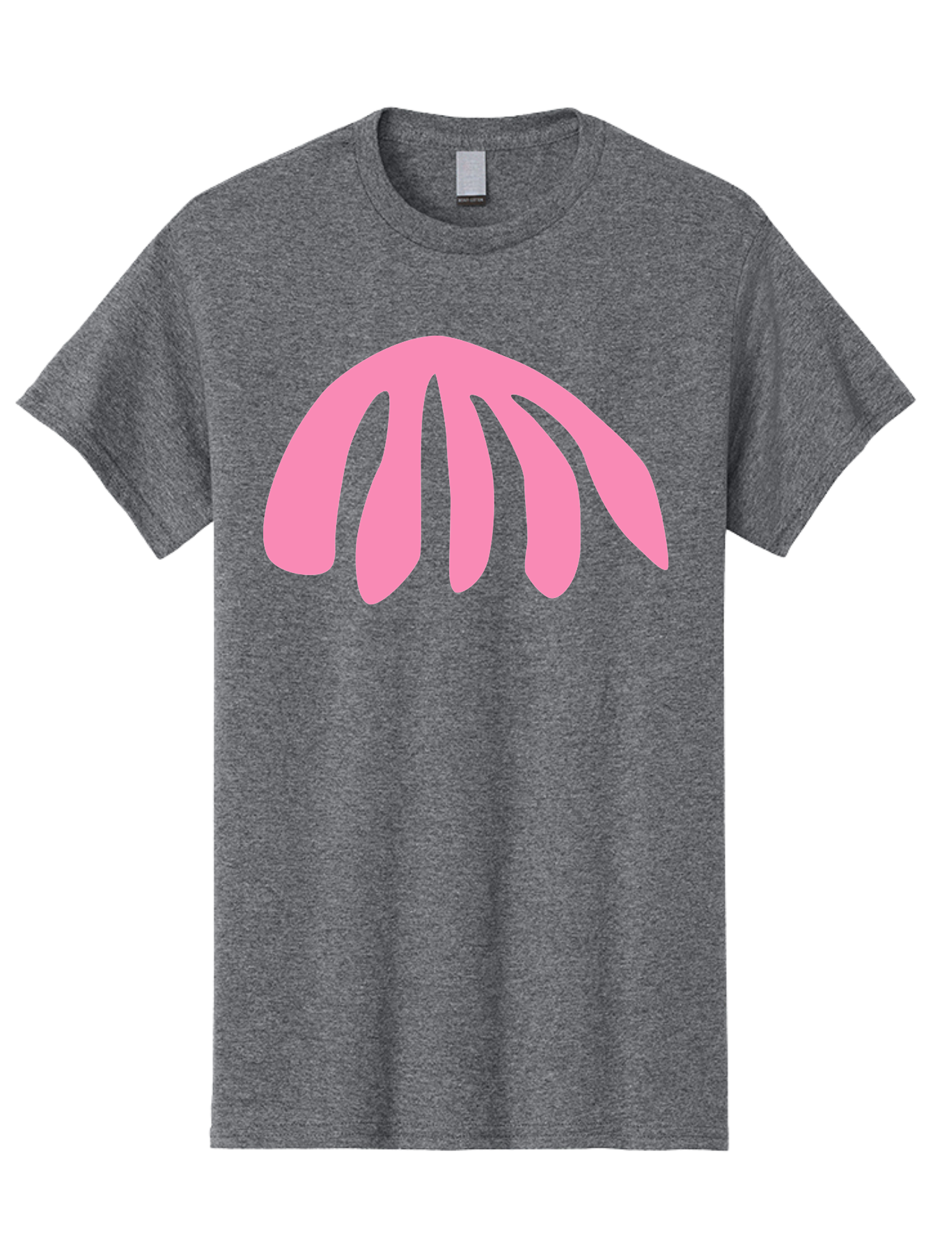Pink-Logo Men'S Graphic Tee, 100% Cotton, Comfortable Casual Summer Wear, Machine Washable, Pink Graphic, Abstract Shape, Minimalist Design, Modern Art, Simple Illustration, Vibrant Pink Color, Curved Lines Aab627 19