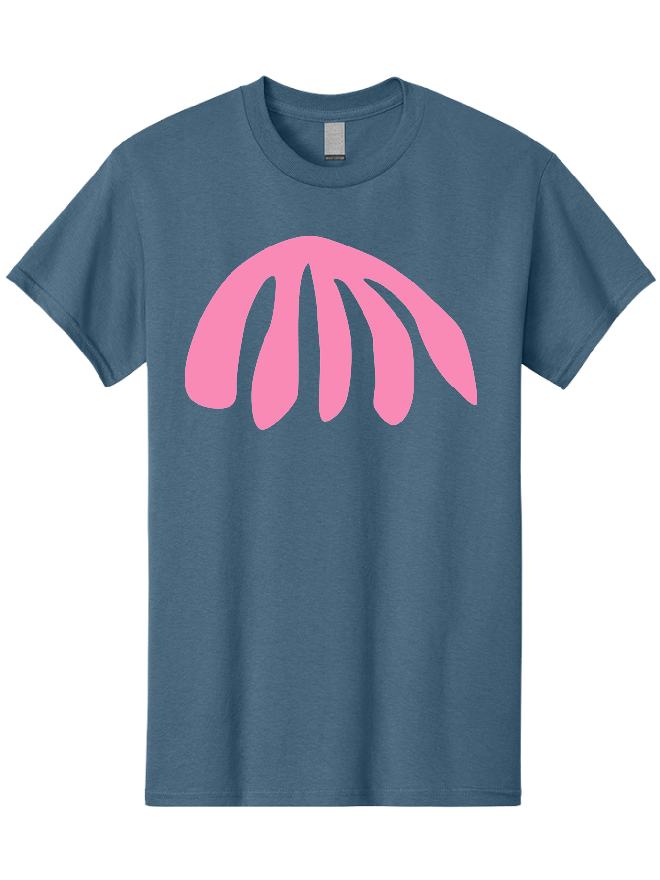 Pink-Logo Men'S Graphic Tee, 100% Cotton, Comfortable Casual Summer Wear, Machine Washable, Pink Graphic, Abstract Shape, Minimalist Design, Modern Art, Simple Illustration, Vibrant Pink Color, Curved Lines Aab627 17