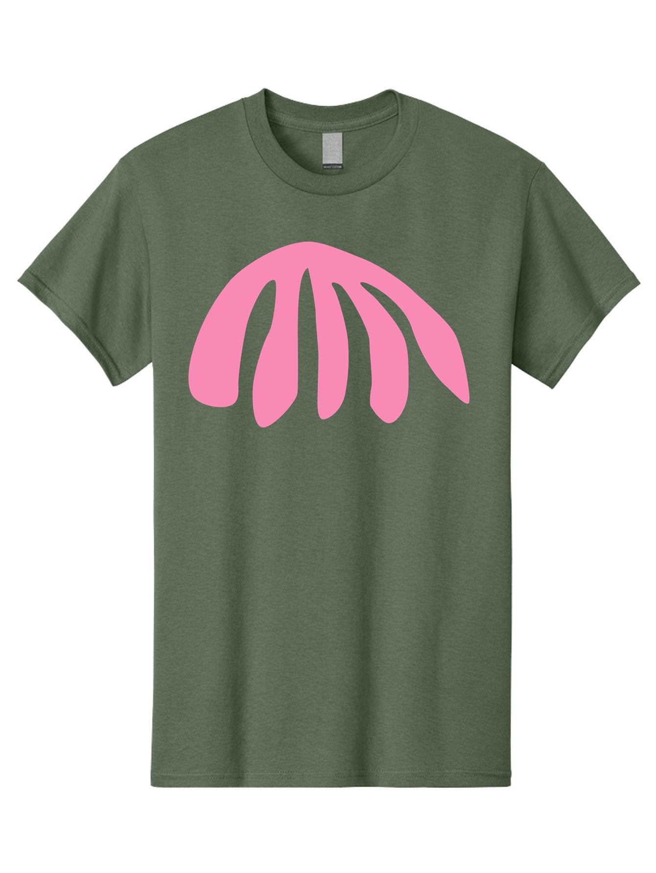 Pink-Logo Men'S Graphic Tee, 100% Cotton, Comfortable Casual Summer Wear, Machine Washable, Pink Graphic, Abstract Shape, Minimalist Design, Modern Art, Simple Illustration, Vibrant Pink Color, Curved Lines Aab627 14