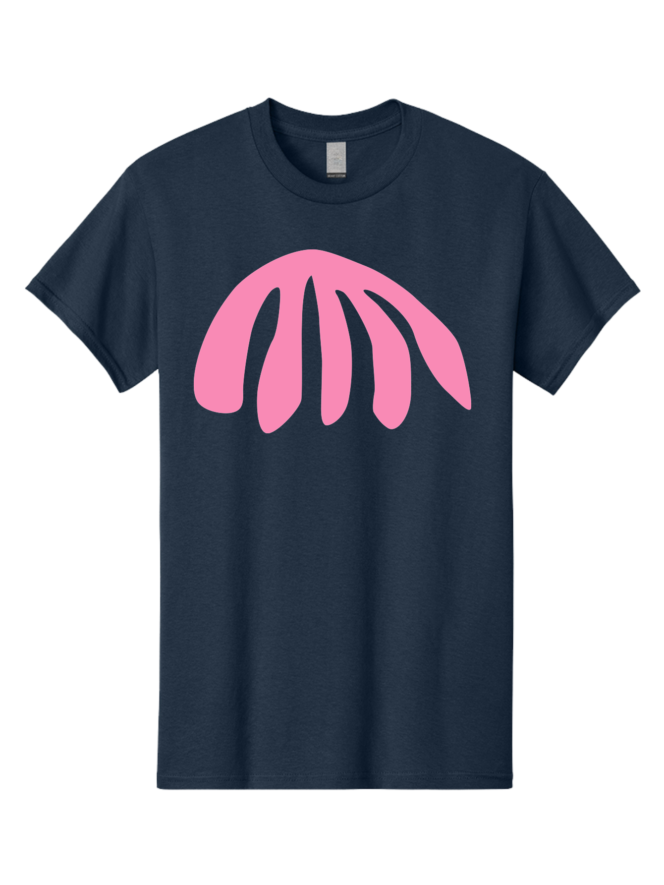 Pink-Logo Men'S Graphic Tee, 100% Cotton, Comfortable Casual Summer Wear, Machine Washable, Pink Graphic, Abstract Shape, Minimalist Design, Modern Art, Simple Illustration, Vibrant Pink Color, Curved Lines Aab627 5