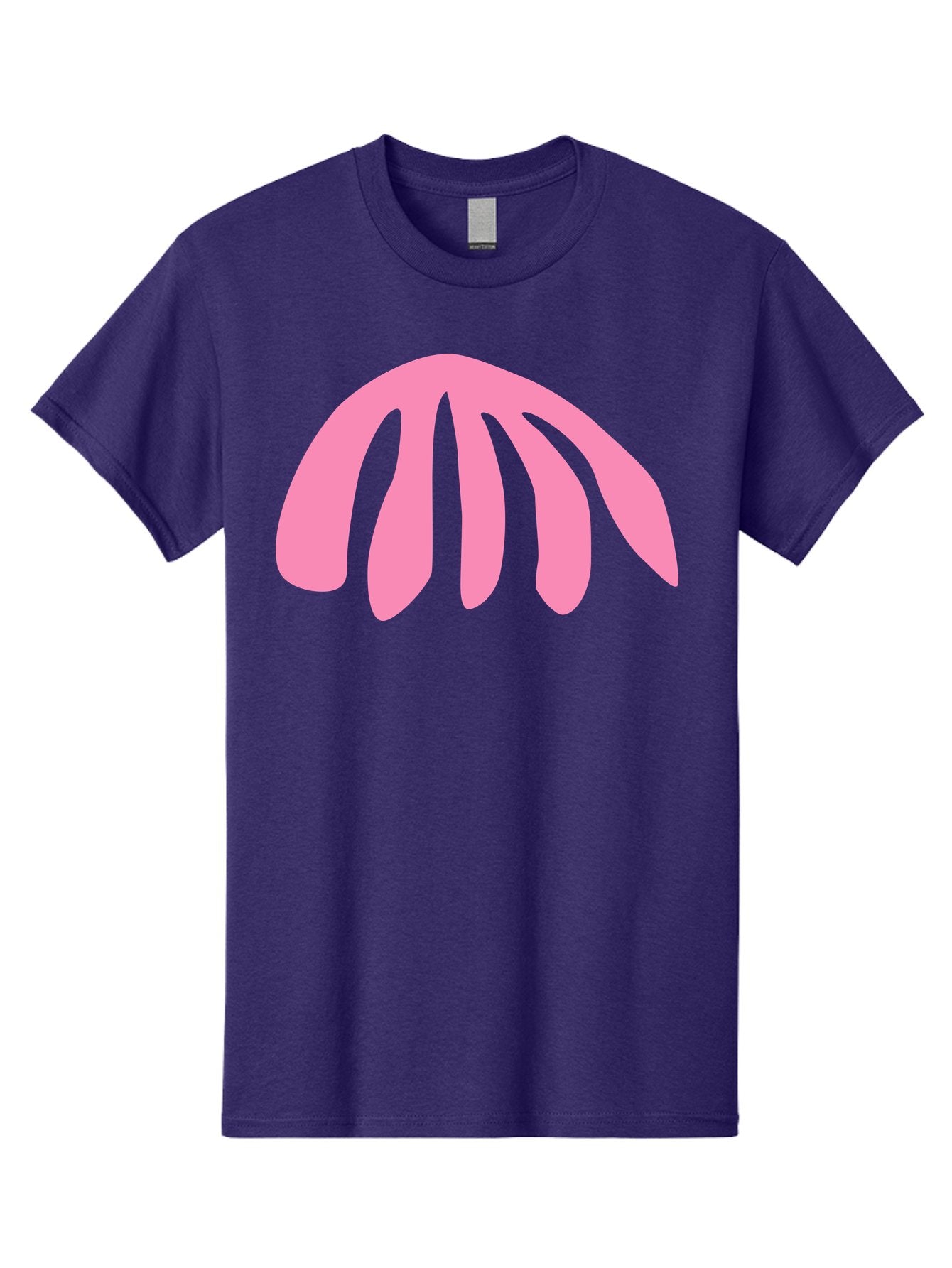 Pink-Logo Men'S Graphic Tee, 100% Cotton, Comfortable Casual Summer Wear, Machine Washable, Pink Graphic, Abstract Shape, Minimalist Design, Modern Art, Simple Illustration, Vibrant Pink Color, Curved Lines Aab627 11
