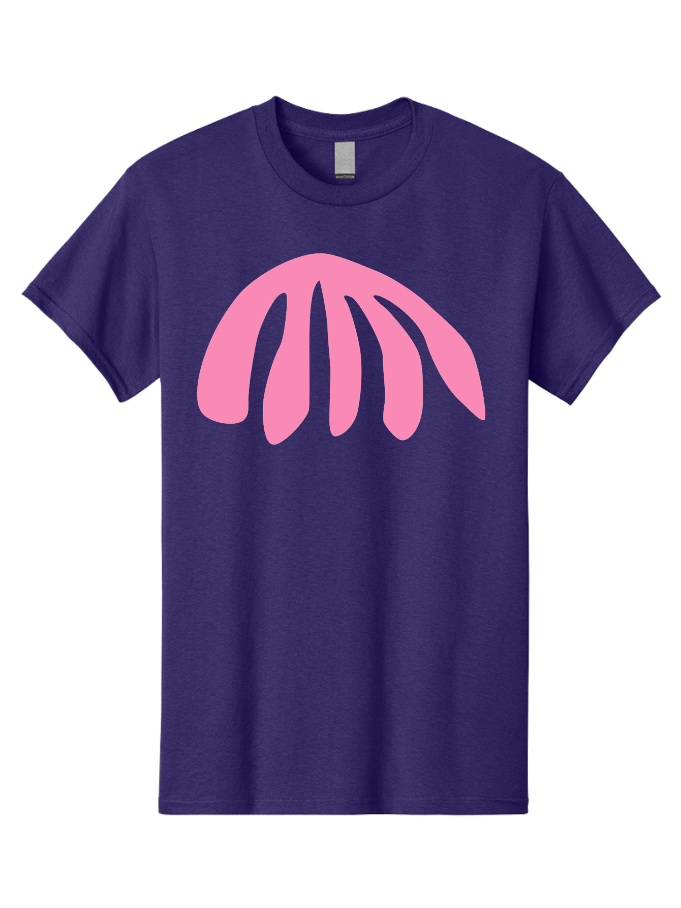 Pink-Logo Men'S Graphic Tee, 100% Cotton, Comfortable Casual Summer Wear, Machine Washable, Pink Graphic, Abstract Shape, Minimalist Design, Modern Art, Simple Illustration, Vibrant Pink Color, Curved Lines Aab627 7