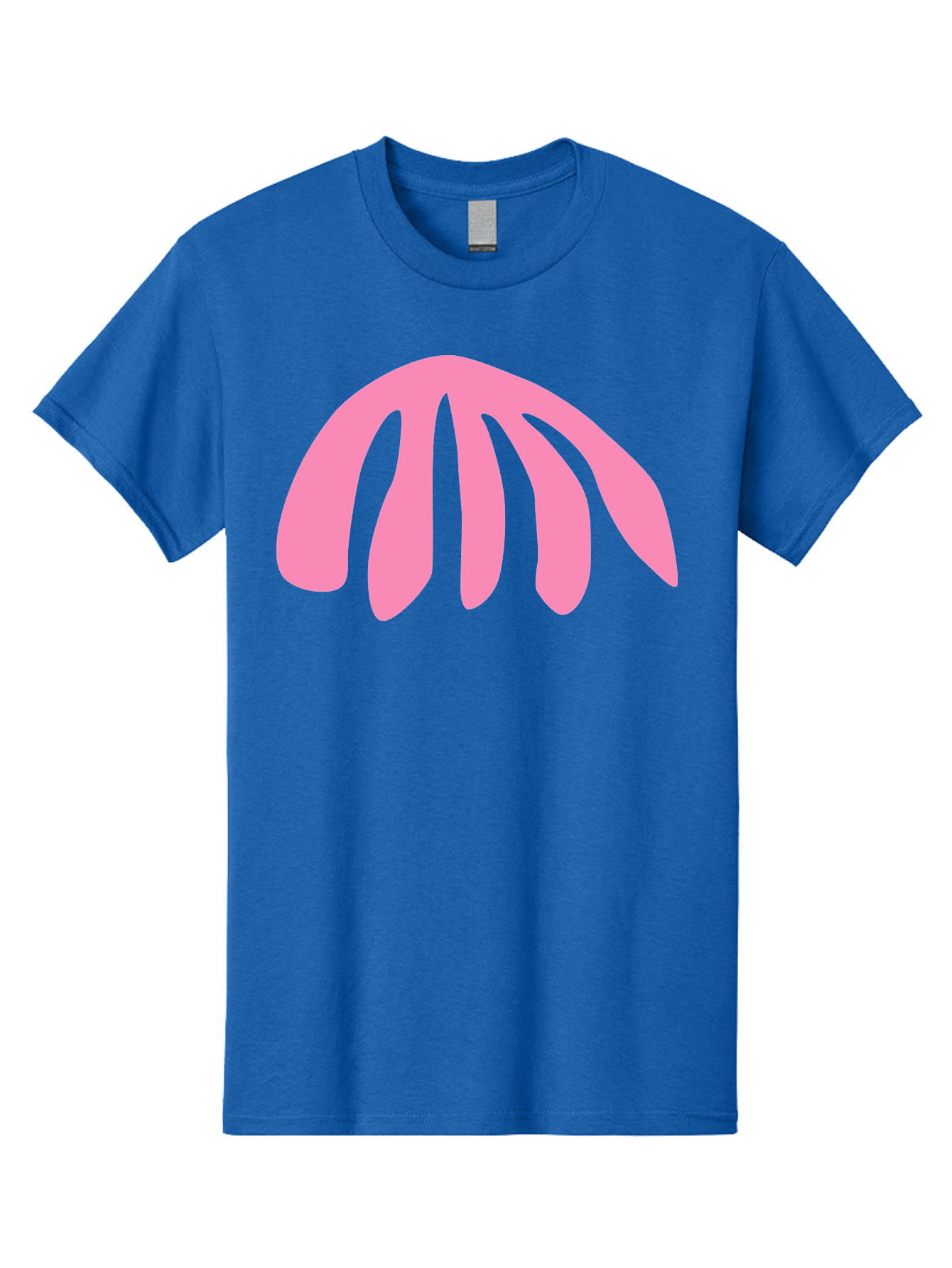 Pink-Logo Men'S Graphic Tee, 100% Cotton, Comfortable Casual Summer Wear, Machine Washable, Pink Graphic, Abstract Shape, Minimalist Design, Modern Art, Simple Illustration, Vibrant Pink Color, Curved Lines Aab627 15