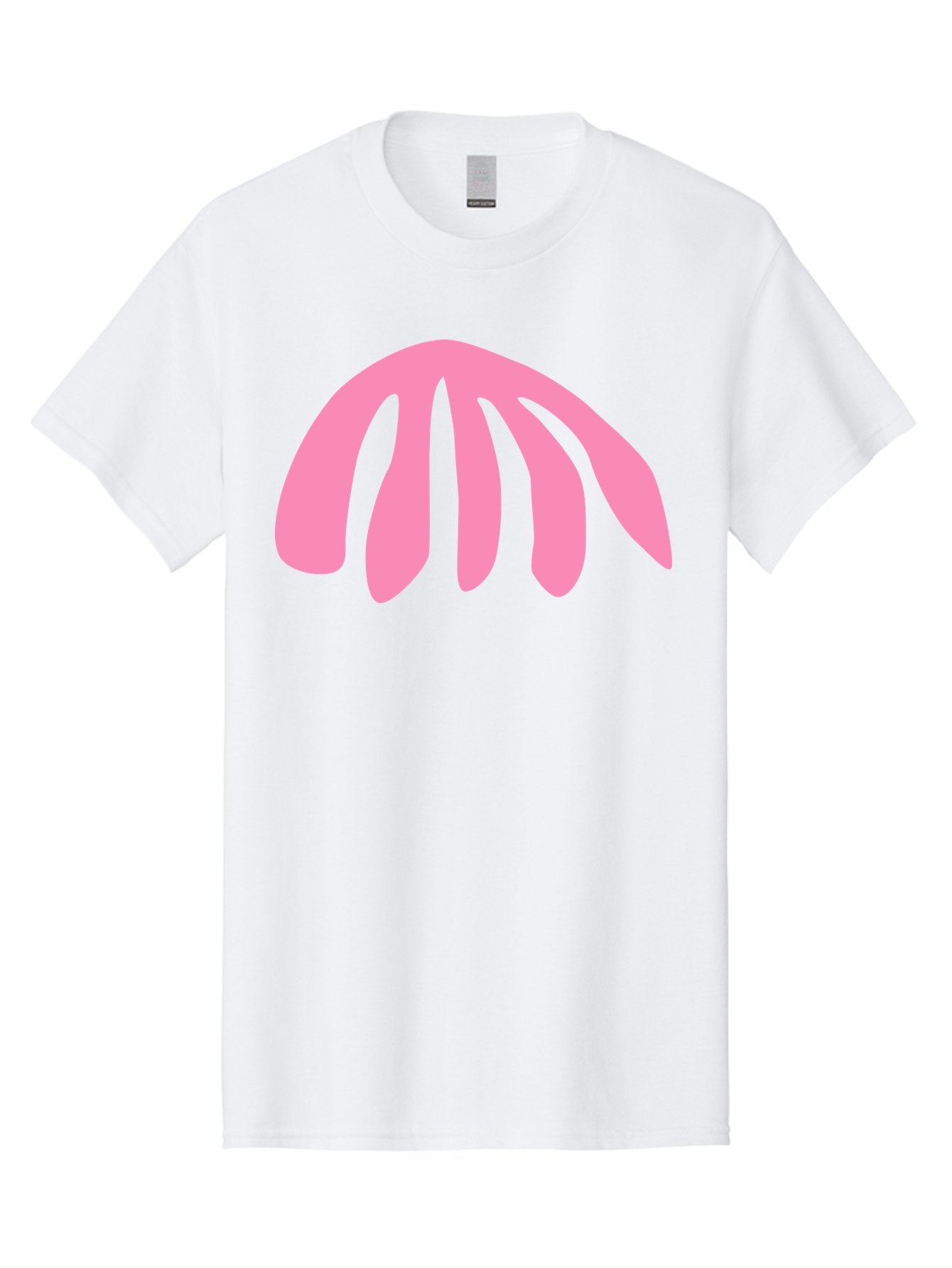 Pink-Logo Men'S Graphic Tee, 100% Cotton, Comfortable Casual Summer Wear, Machine Washable, Pink Graphic, Abstract Shape, Minimalist Design, Modern Art, Simple Illustration, Vibrant Pink Color, Curved Lines Aab627 9