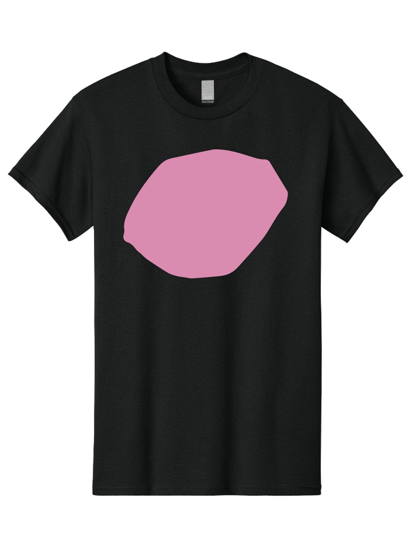 Pink-Shape-1 Men'S Graphic Tee, 100% Cotton, Comfortable Casual Summer Wear, Machine Washable, Pink Abstract Shape, Geometric Form, Pastel Color, Modern Design, Simple Composition, Artistic Element, Digital Art Aab628 5