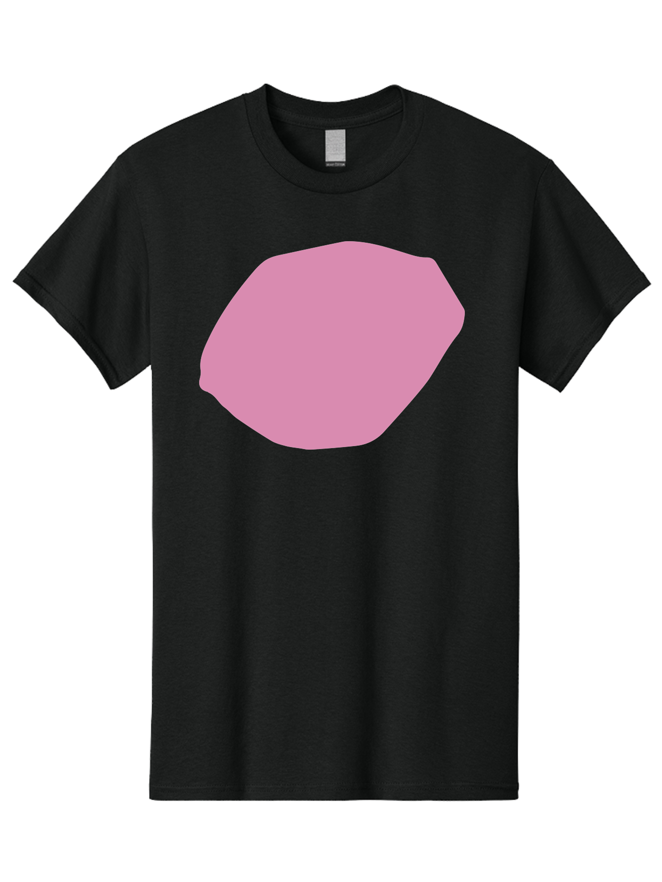 Pink-Shape-1 Men'S Graphic Tee, 100% Cotton, Comfortable Casual Summer Wear, Machine Washable, Pink Abstract Shape, Geometric Form, Pastel Color, Modern Design, Simple Composition, Artistic Element, Digital Art Aab628 15