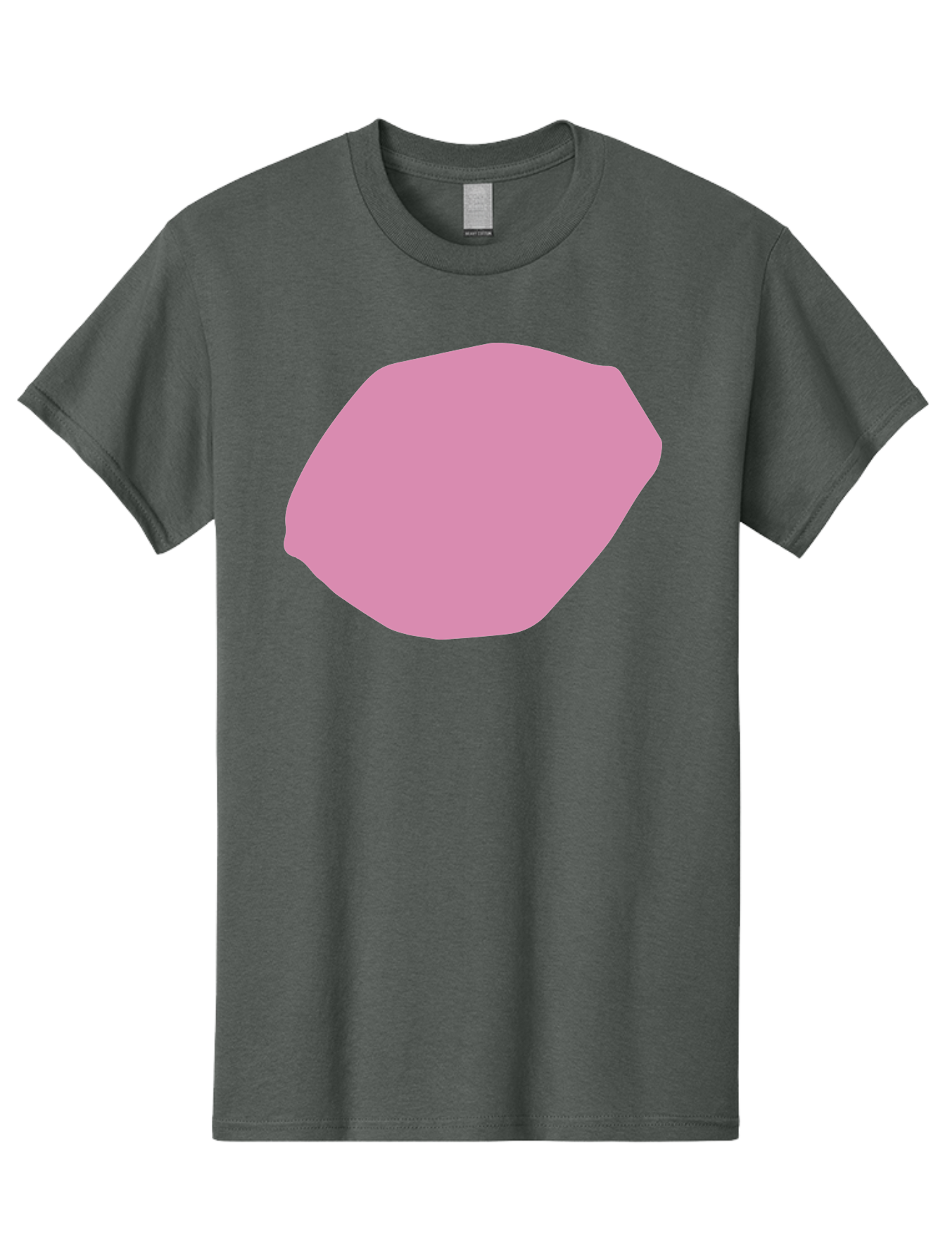 Pink-Shape-1 Men'S Graphic Tee, 100% Cotton, Comfortable Casual Summer Wear, Machine Washable, Pink Abstract Shape, Geometric Form, Pastel Color, Modern Design, Simple Composition, Artistic Element, Digital Art Aab628 29