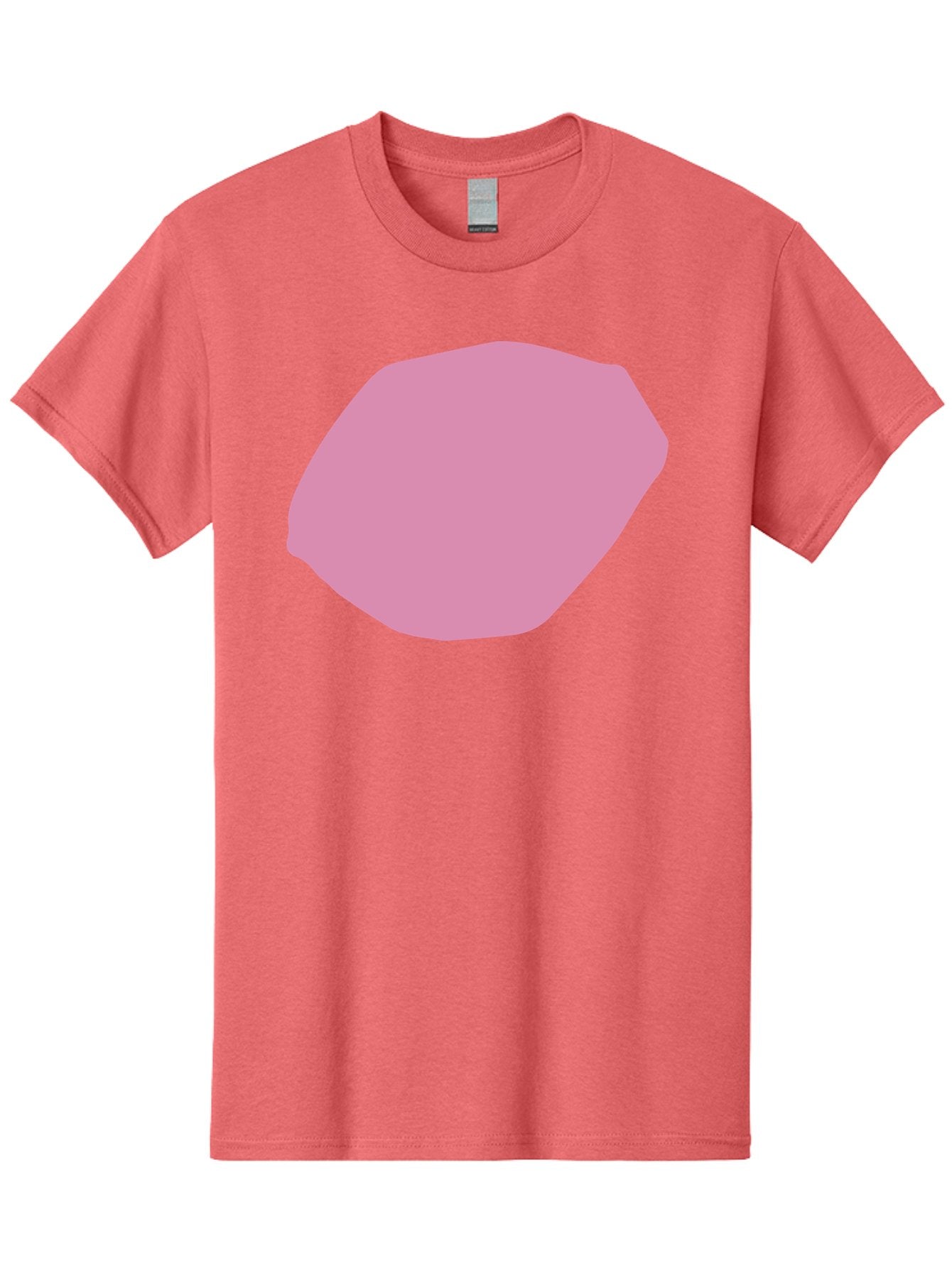 Pink-Shape-1 Men'S Graphic Tee, 100% Cotton, Comfortable Casual Summer Wear, Machine Washable, Pink Abstract Shape, Geometric Form, Pastel Color, Modern Design, Simple Composition, Artistic Element, Digital Art Aab628 12