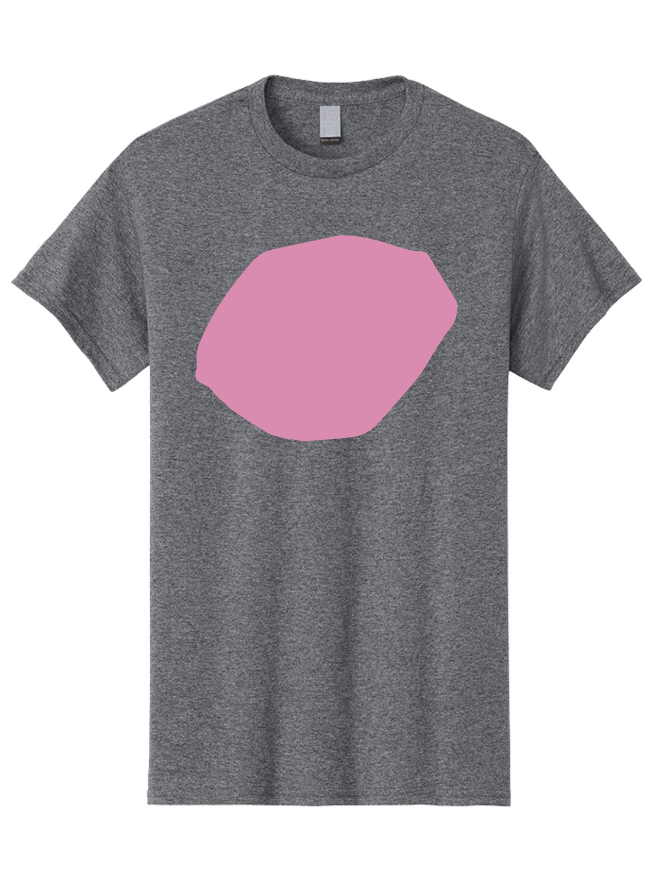 Pink-Shape-1 Men'S Graphic Tee, 100% Cotton, Comfortable Casual Summer Wear, Machine Washable, Pink Abstract Shape, Geometric Form, Pastel Color, Modern Design, Simple Composition, Artistic Element, Digital Art Aab628 7