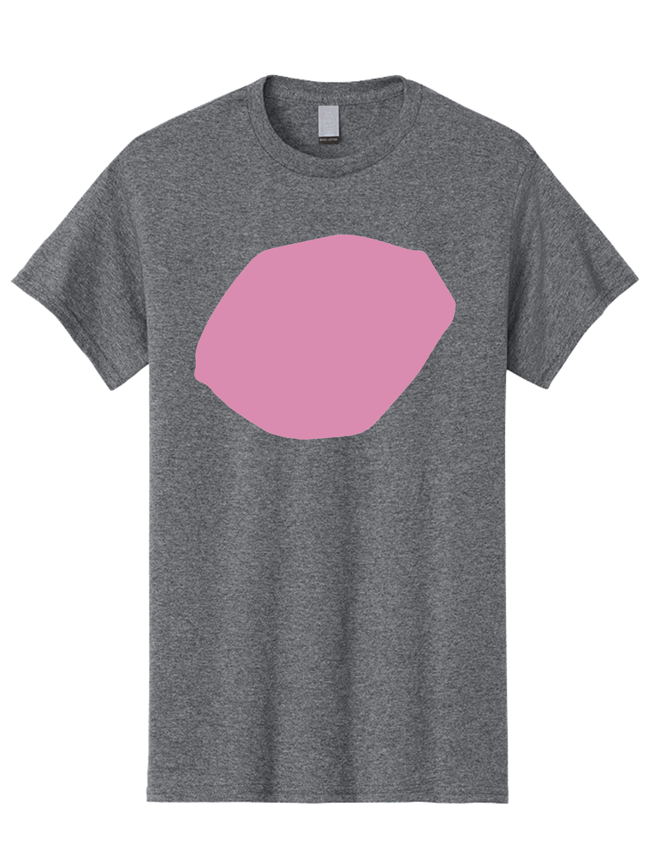 Pink-Shape-1 Men'S Graphic Tee, 100% Cotton, Comfortable Casual Summer Wear, Machine Washable, Pink Abstract Shape, Geometric Form, Pastel Color, Modern Design, Simple Composition, Artistic Element, Digital Art Aab628 25