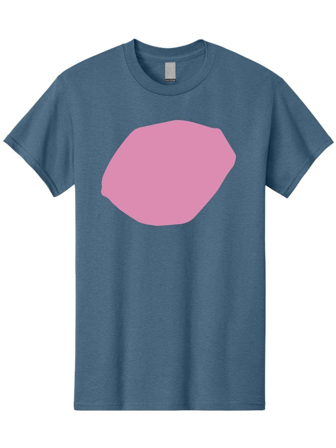 Pink-Shape-1 Men'S Graphic Tee, 100% Cotton, Comfortable Casual Summer Wear, Machine Washable, Pink Abstract Shape, Geometric Form, Pastel Color, Modern Design, Simple Composition, Artistic Element, Digital Art Aab628 14