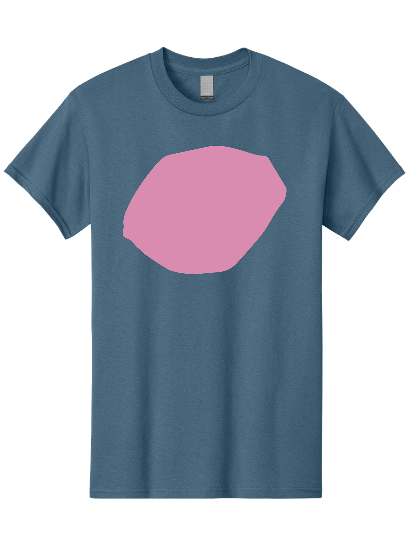 Pink-Shape-1 Men'S Graphic Tee, 100% Cotton, Comfortable Casual Summer Wear, Machine Washable, Pink Abstract Shape, Geometric Form, Pastel Color, Modern Design, Simple Composition, Artistic Element, Digital Art Aab628 3