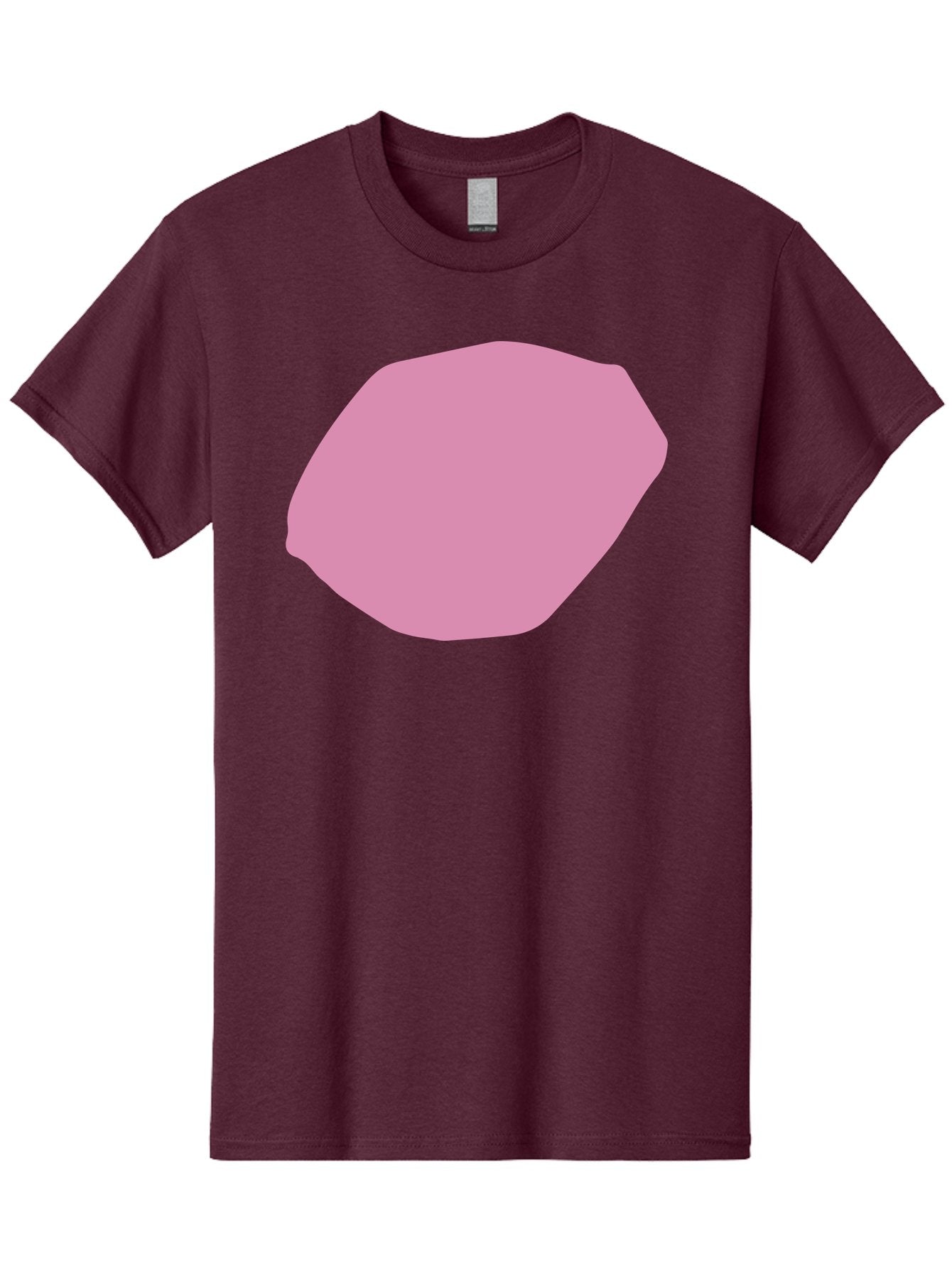Pink-Shape-1 Men'S Graphic Tee, 100% Cotton, Comfortable Casual Summer Wear, Machine Washable, Pink Abstract Shape, Geometric Form, Pastel Color, Modern Design, Simple Composition, Artistic Element, Digital Art Aab628 6