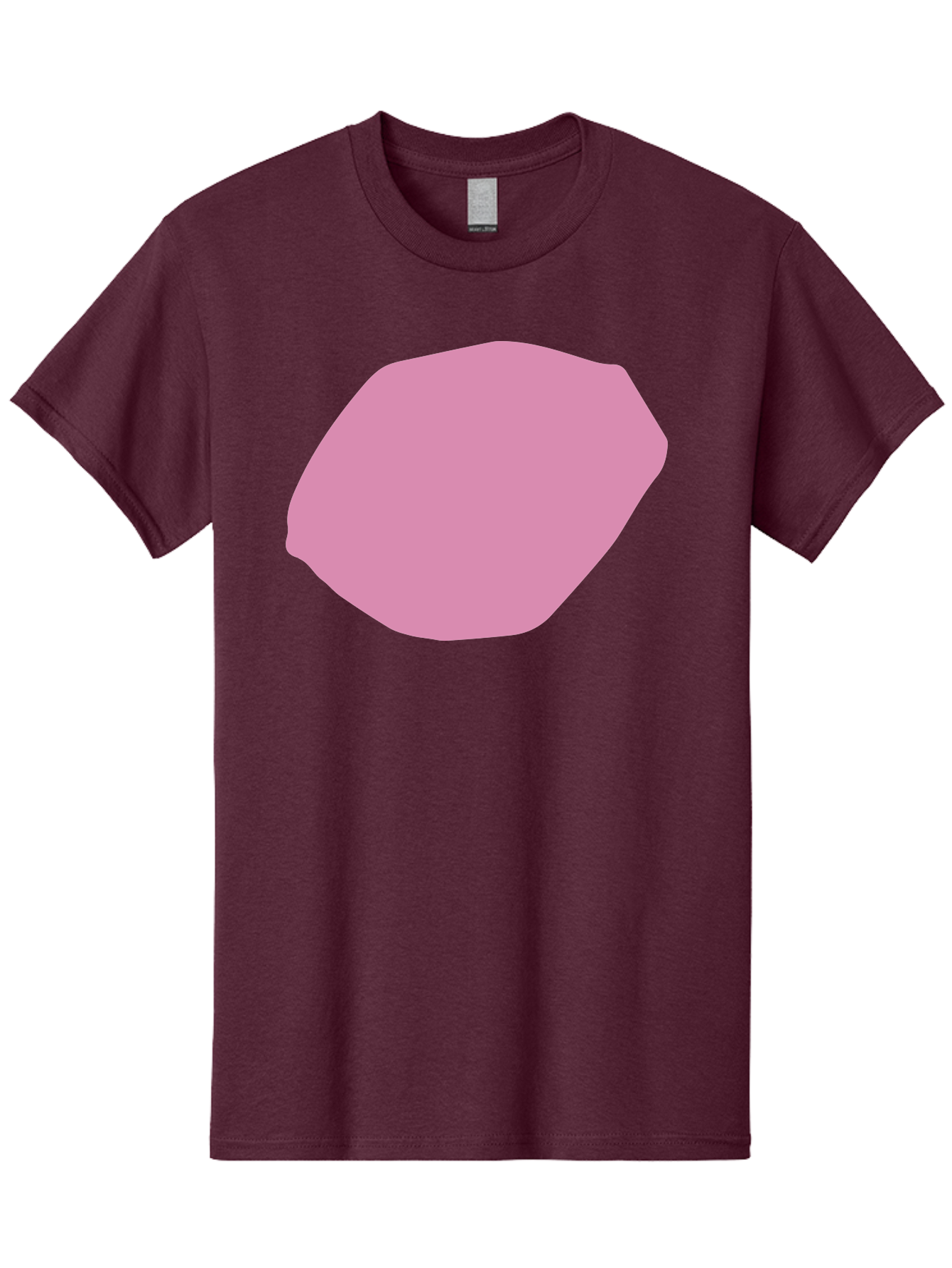 Pink-Shape-1 Men'S Graphic Tee, 100% Cotton, Comfortable Casual Summer Wear, Machine Washable, Pink Abstract Shape, Geometric Form, Pastel Color, Modern Design, Simple Composition, Artistic Element, Digital Art Aab628 13