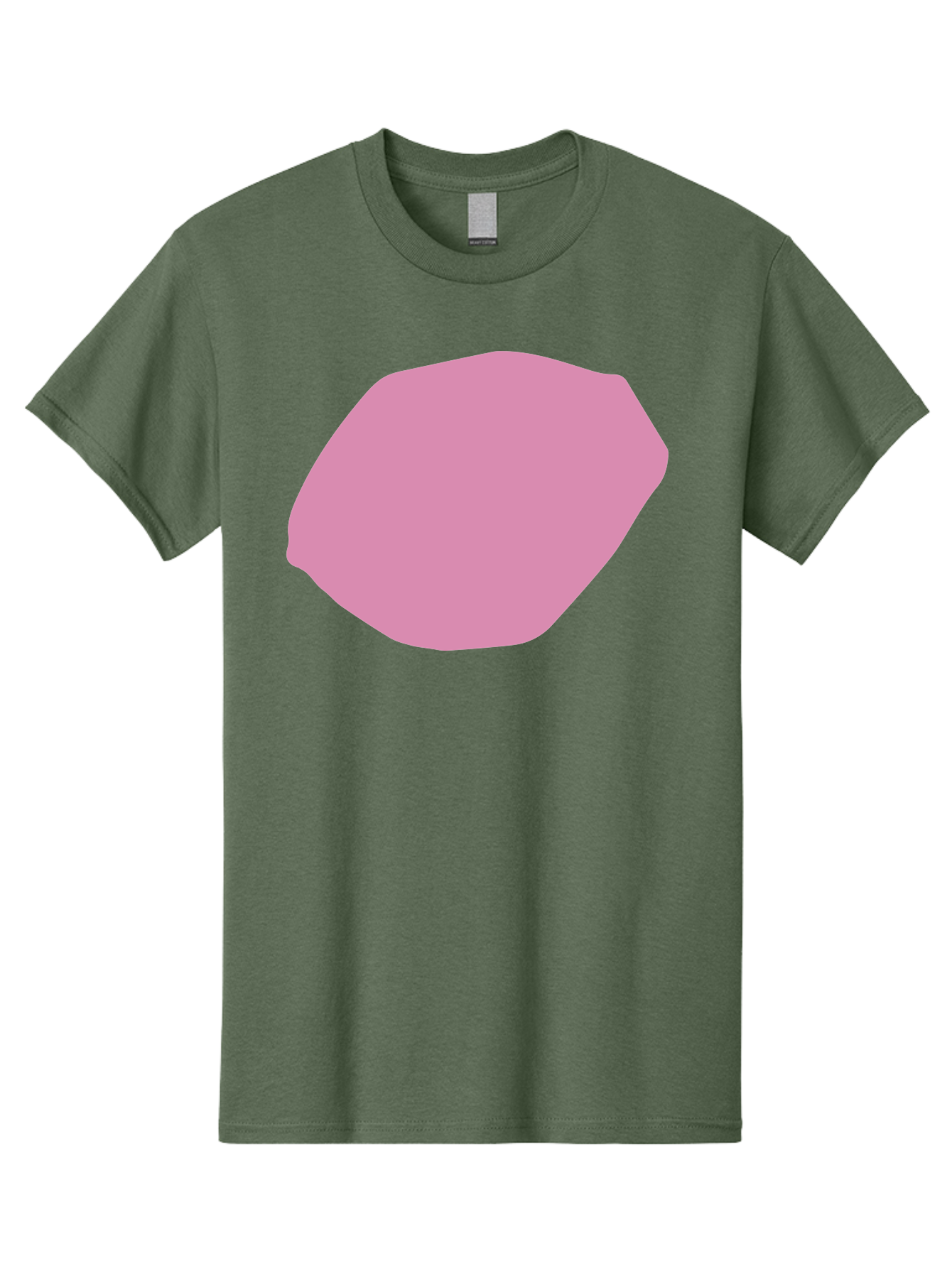 Pink-Shape-1 Men'S Graphic Tee, 100% Cotton, Comfortable Casual Summer Wear, Machine Washable, Pink Abstract Shape, Geometric Form, Pastel Color, Modern Design, Simple Composition, Artistic Element, Digital Art Aab628 21