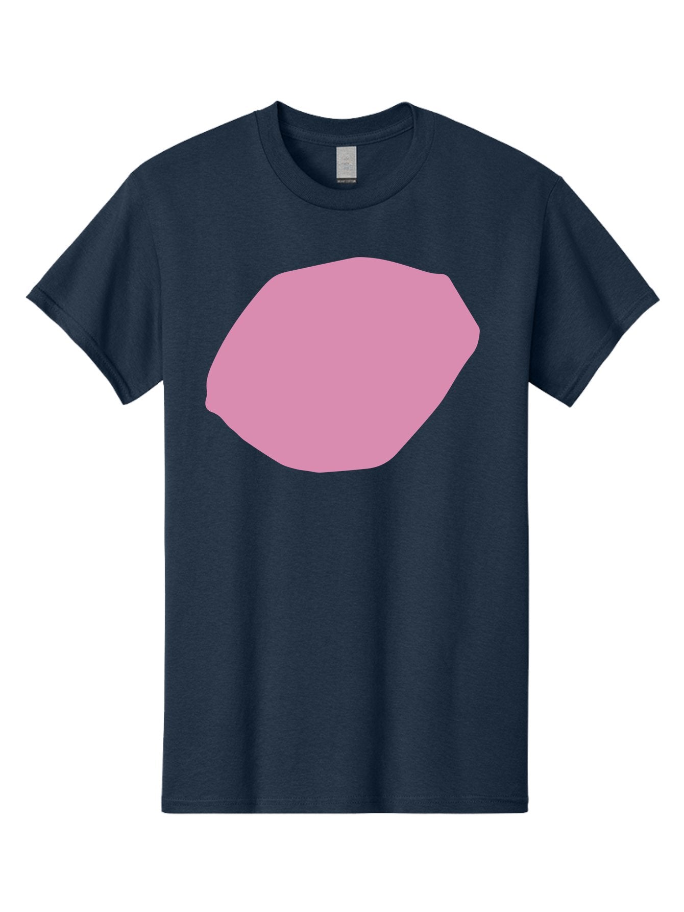 Pink-Shape-1 Men'S Graphic Tee, 100% Cotton, Comfortable Casual Summer Wear, Machine Washable, Pink Abstract Shape, Geometric Form, Pastel Color, Modern Design, Simple Composition, Artistic Element, Digital Art Aab628 9