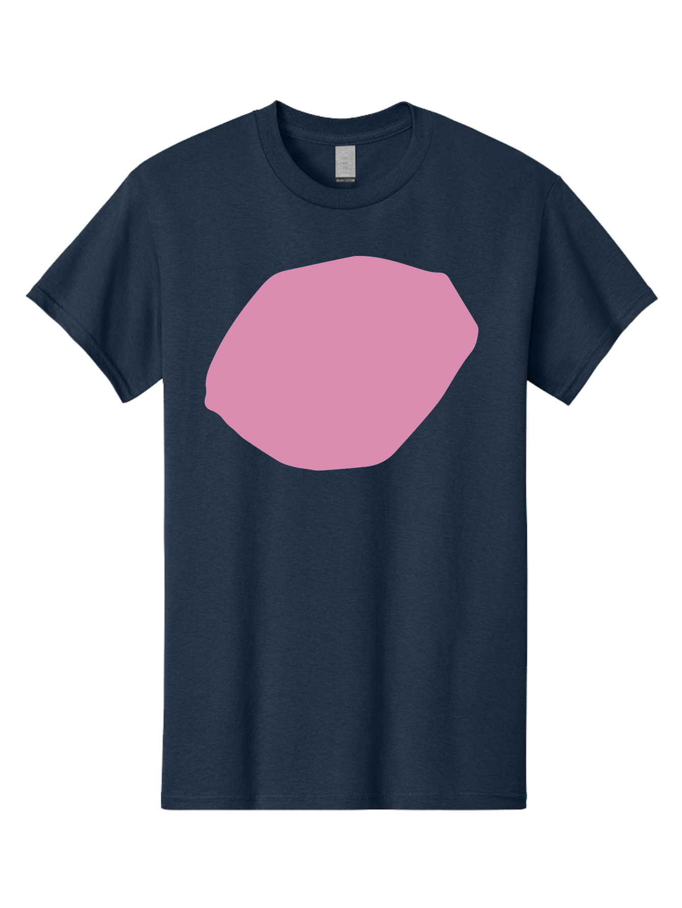Pink-Shape-1 Men'S Graphic Tee, 100% Cotton, Comfortable Casual Summer Wear, Machine Washable, Pink Abstract Shape, Geometric Form, Pastel Color, Modern Design, Simple Composition, Artistic Element, Digital Art Aab628 9