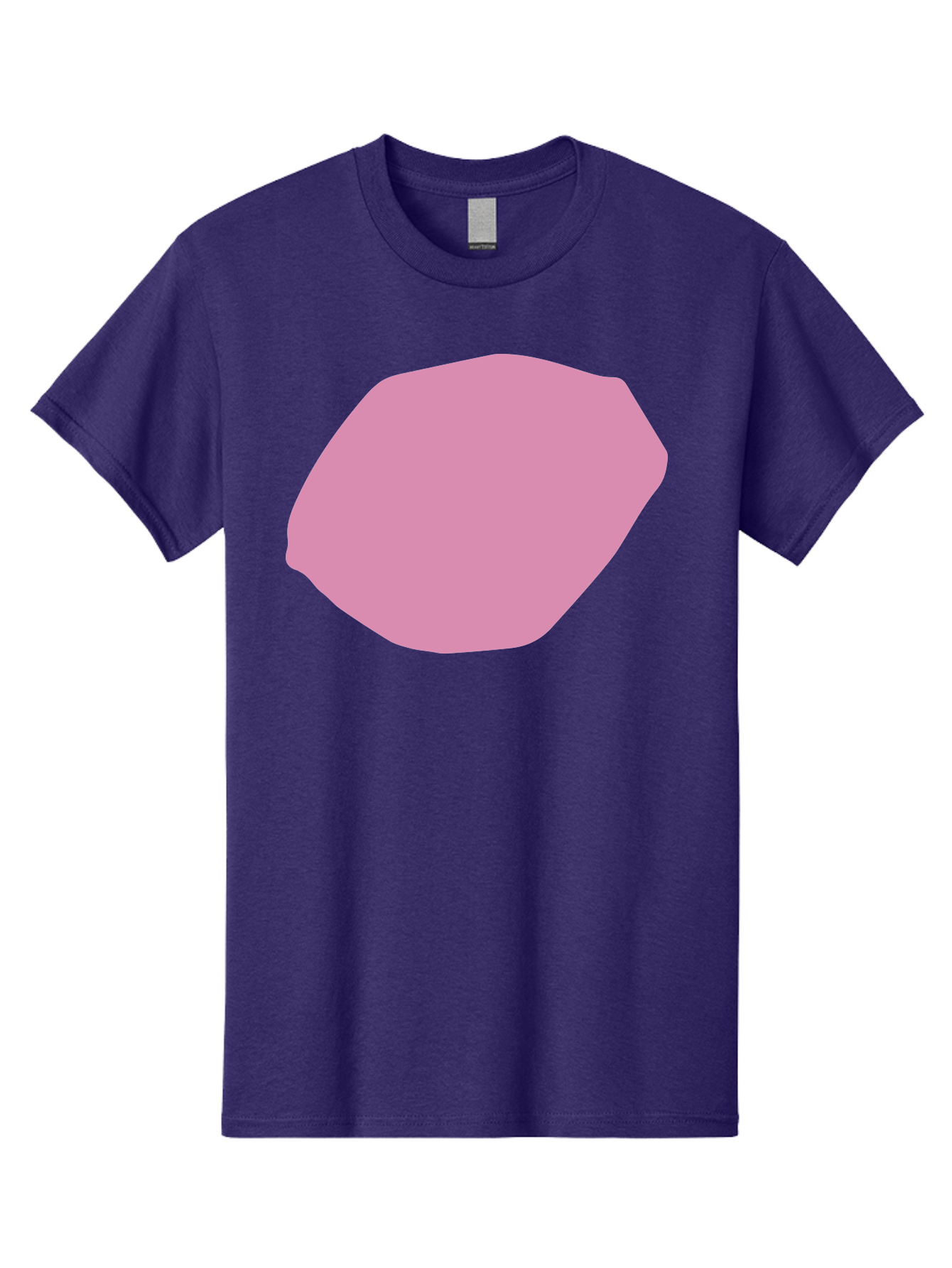 Pink-Shape-1 Men'S Graphic Tee, 100% Cotton, Comfortable Casual Summer Wear, Machine Washable, Pink Abstract Shape, Geometric Form, Pastel Color, Modern Design, Simple Composition, Artistic Element, Digital Art Aab628 7