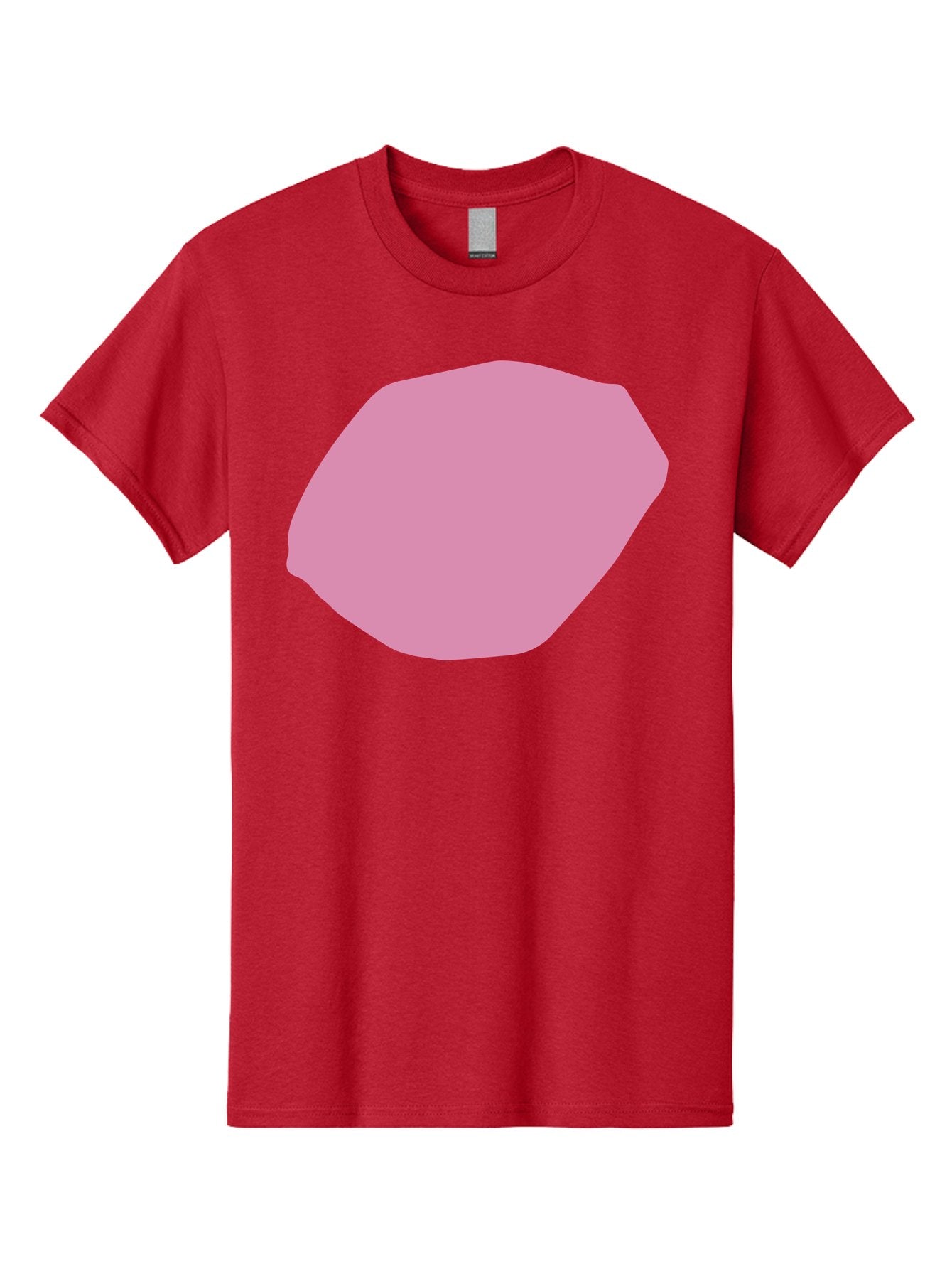 Pink-Shape-1 Men'S Graphic Tee, 100% Cotton, Comfortable Casual Summer Wear, Machine Washable, Pink Abstract Shape, Geometric Form, Pastel Color, Modern Design, Simple Composition, Artistic Element, Digital Art Aab628 10