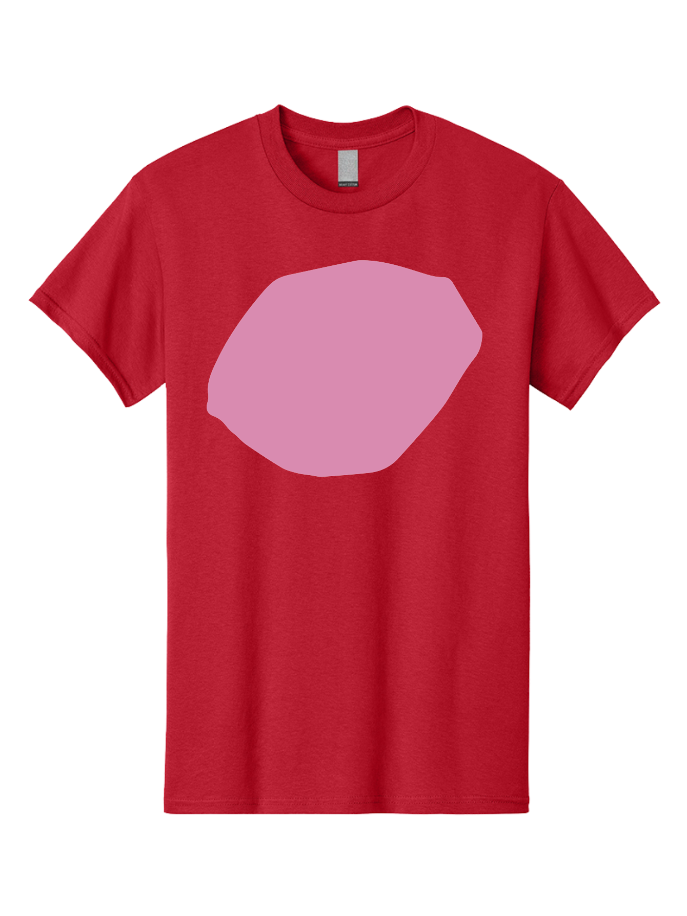 Pink-Shape-1 Men'S Graphic Tee, 100% Cotton, Comfortable Casual Summer Wear, Machine Washable, Pink Abstract Shape, Geometric Form, Pastel Color, Modern Design, Simple Composition, Artistic Element, Digital Art Aab628 27