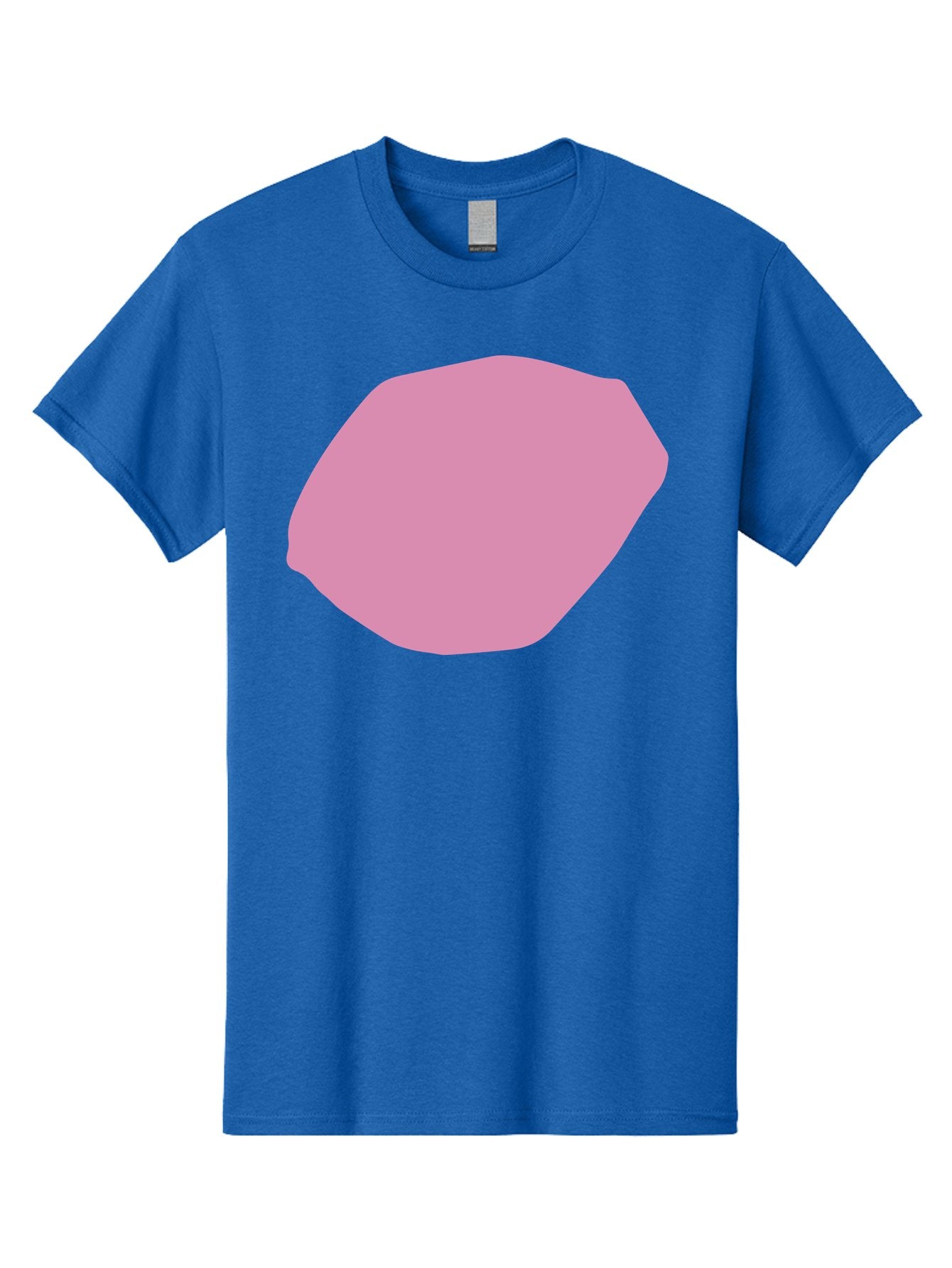 Pink-Shape-1 Men'S Graphic Tee, 100% Cotton, Comfortable Casual Summer Wear, Machine Washable, Pink Abstract Shape, Geometric Form, Pastel Color, Modern Design, Simple Composition, Artistic Element, Digital Art Aab628 15