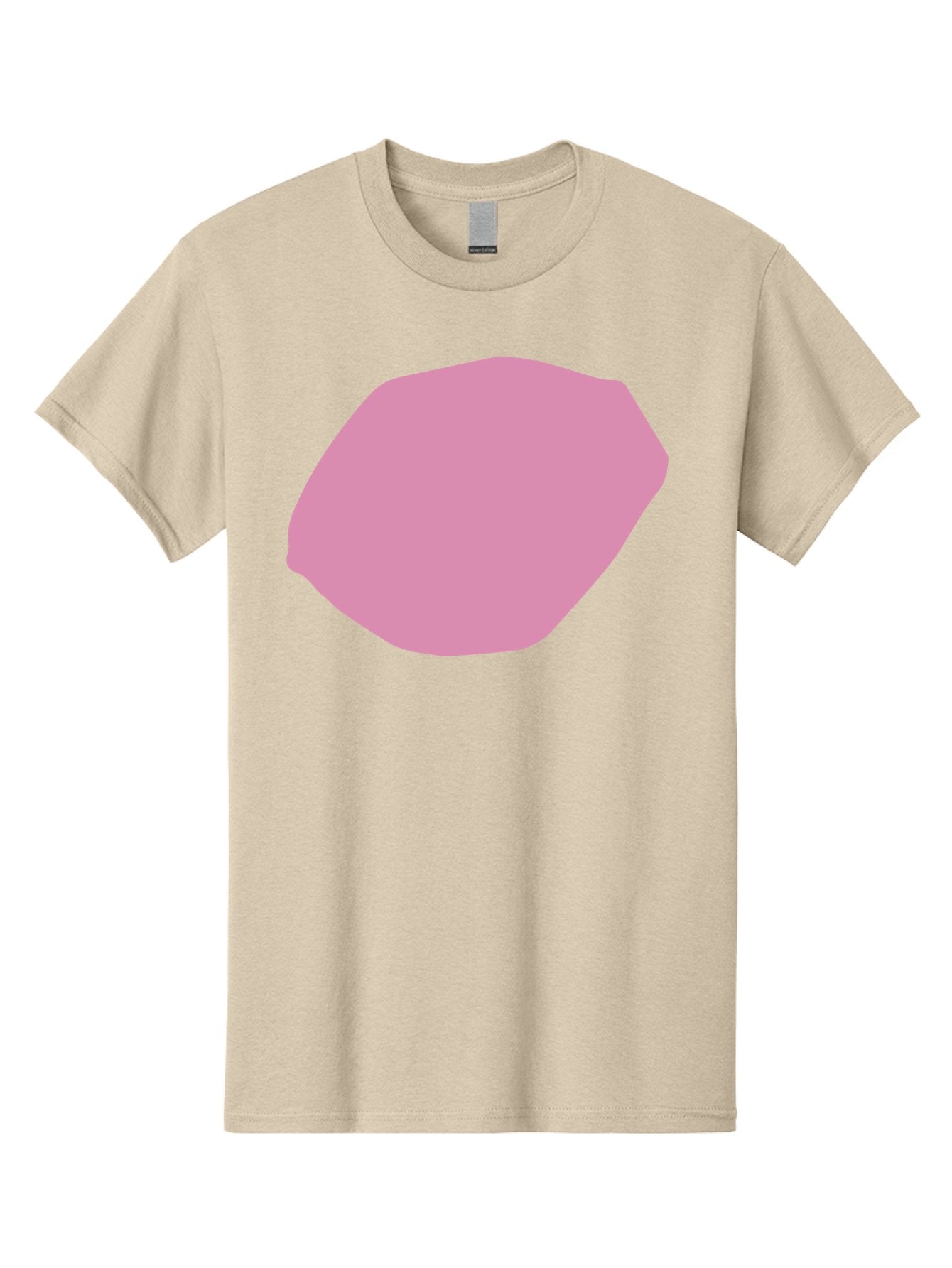 Pink-Shape-1 Men'S Graphic Tee, 100% Cotton, Comfortable Casual Summer Wear, Machine Washable, Pink Abstract Shape, Geometric Form, Pastel Color, Modern Design, Simple Composition, Artistic Element, Digital Art Aab628 8