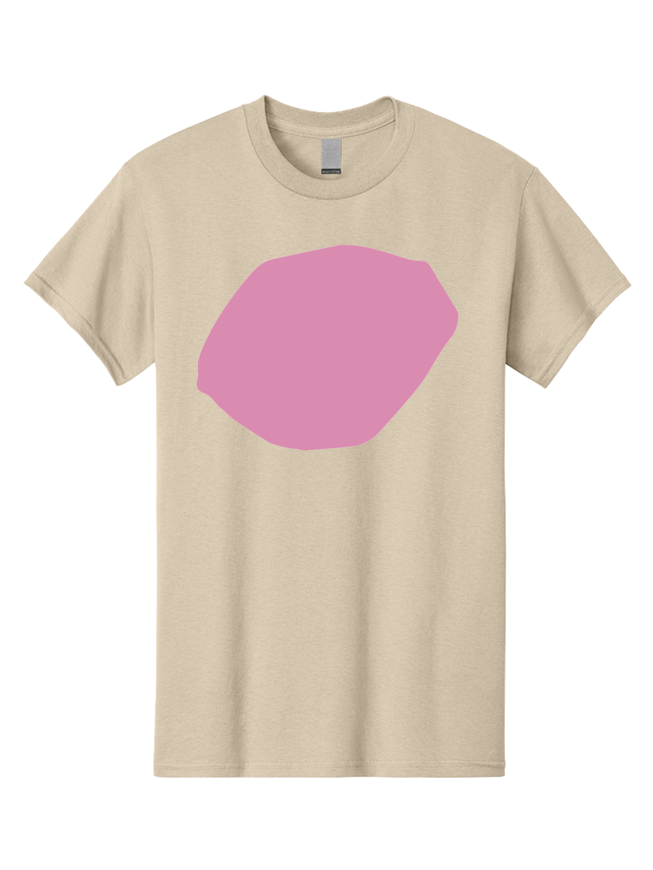 Pink-Shape-1 Men'S Graphic Tee, 100% Cotton, Comfortable Casual Summer Wear, Machine Washable, Pink Abstract Shape, Geometric Form, Pastel Color, Modern Design, Simple Composition, Artistic Element, Digital Art Aab628 11