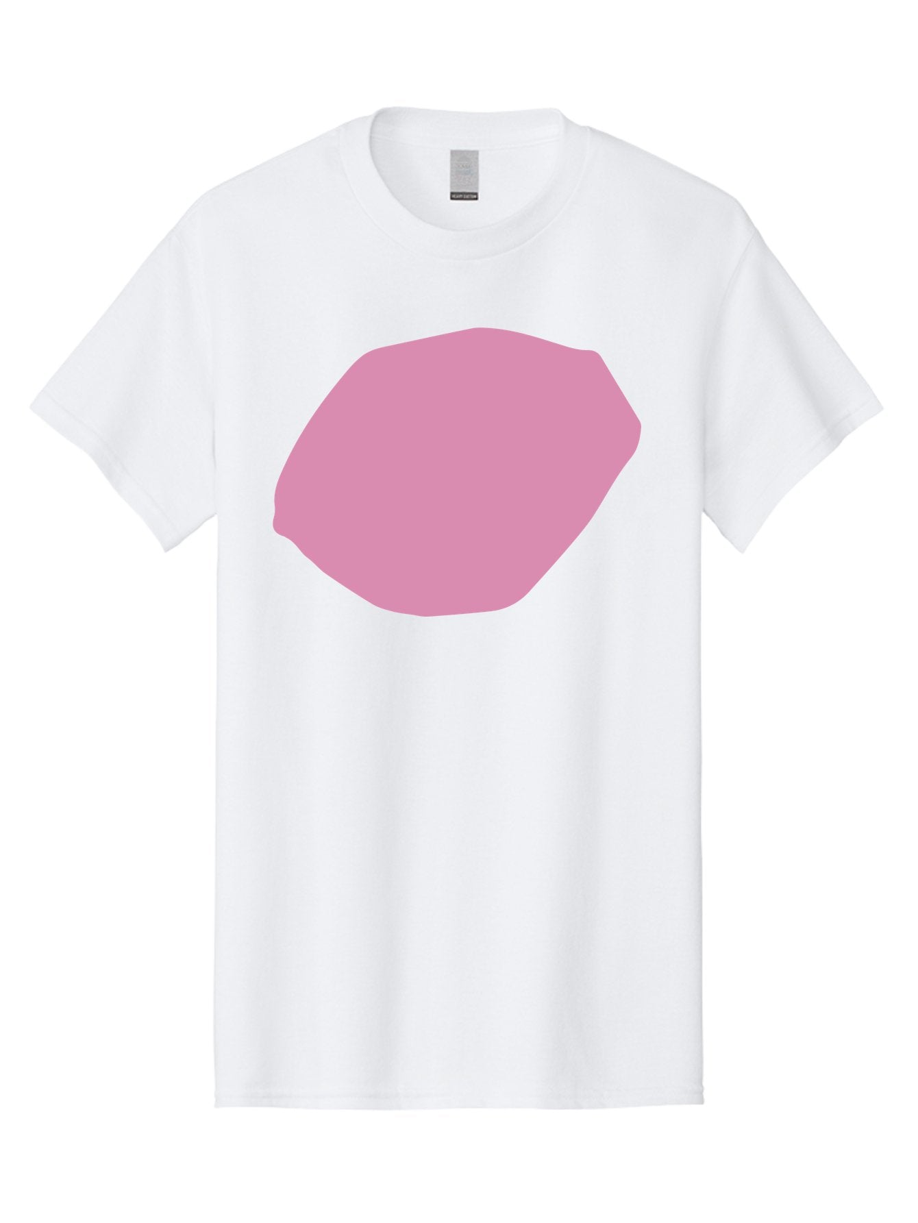 Pink-Shape-1 Men'S Graphic Tee, 100% Cotton, Comfortable Casual Summer Wear, Machine Washable, Pink Abstract Shape, Geometric Form, Pastel Color, Modern Design, Simple Composition, Artistic Element, Digital Art Aab628 3