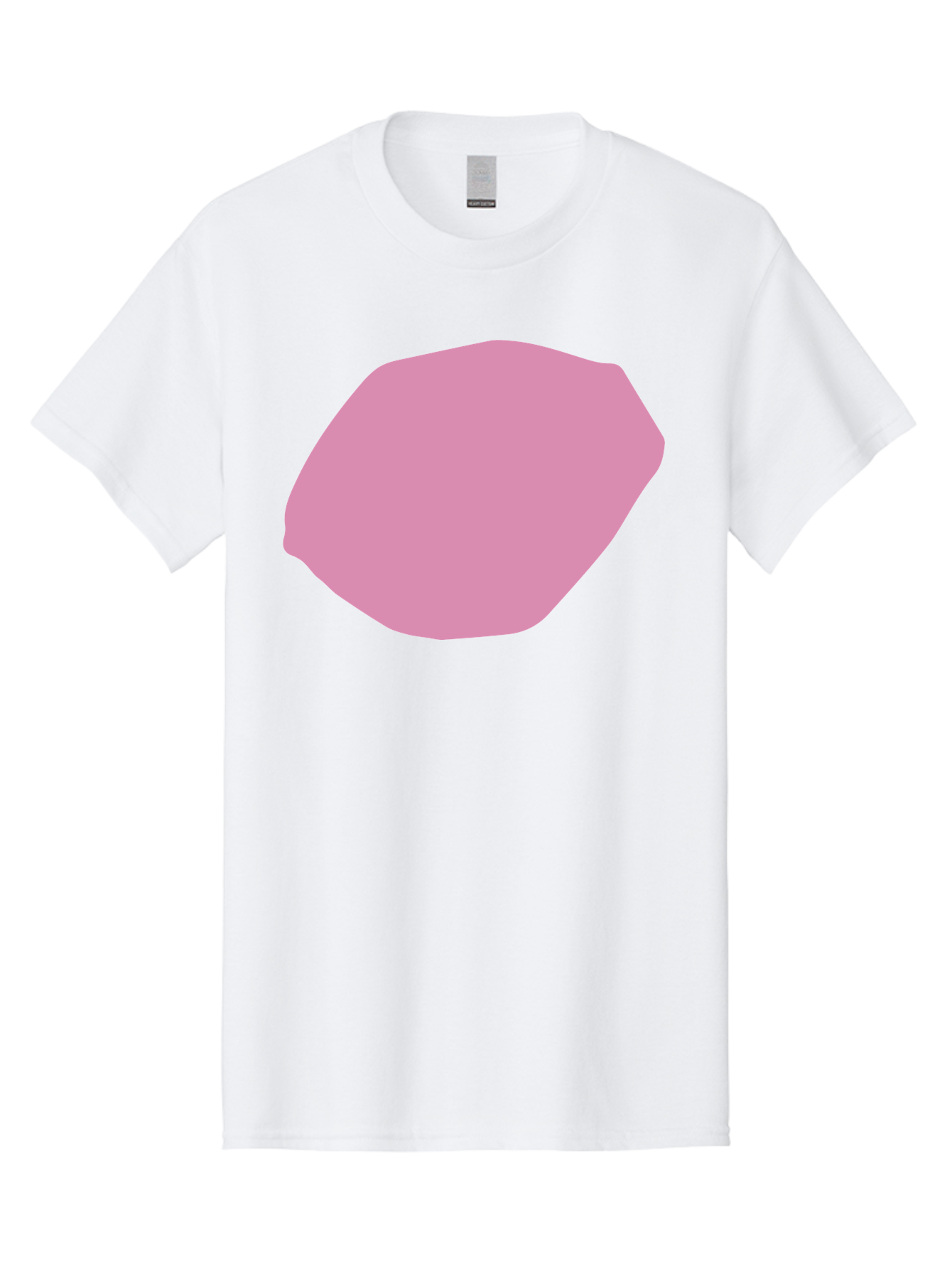 Pink-Shape-1 Men'S Graphic Tee, 100% Cotton, Comfortable Casual Summer Wear, Machine Washable, Pink Abstract Shape, Geometric Form, Pastel Color, Modern Design, Simple Composition, Artistic Element, Digital Art Aab628 17
