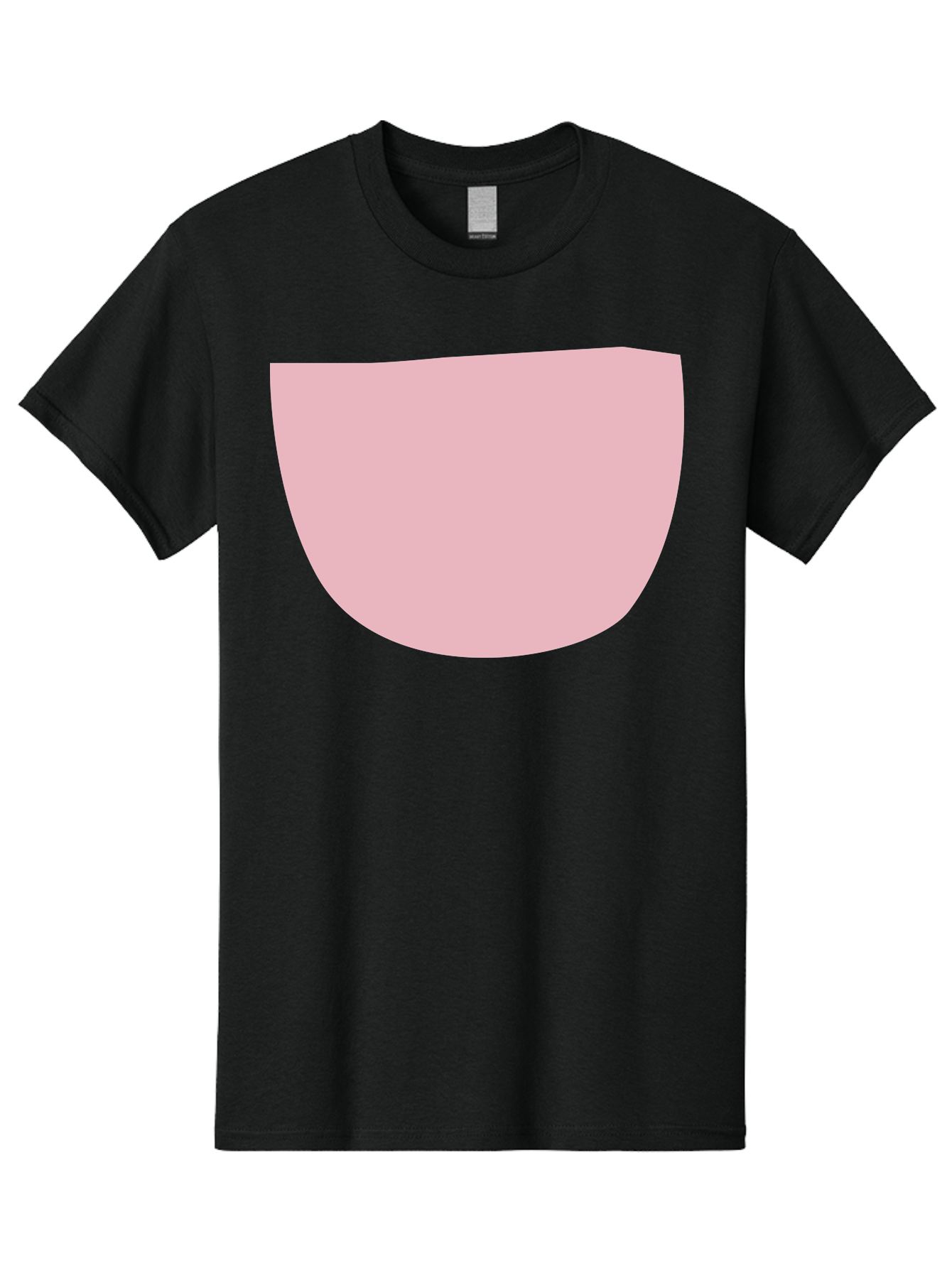 Pink-Shape Men'S Graphic Tee, 100% Cotton, Comfortable Casual Summer Wear, Machine Washable, Pink Semi-Circle, Abstract Shape, Geometric Form, Minimalist Design, Simple Graphic, Pastel Color, Digital Art Aab629 29